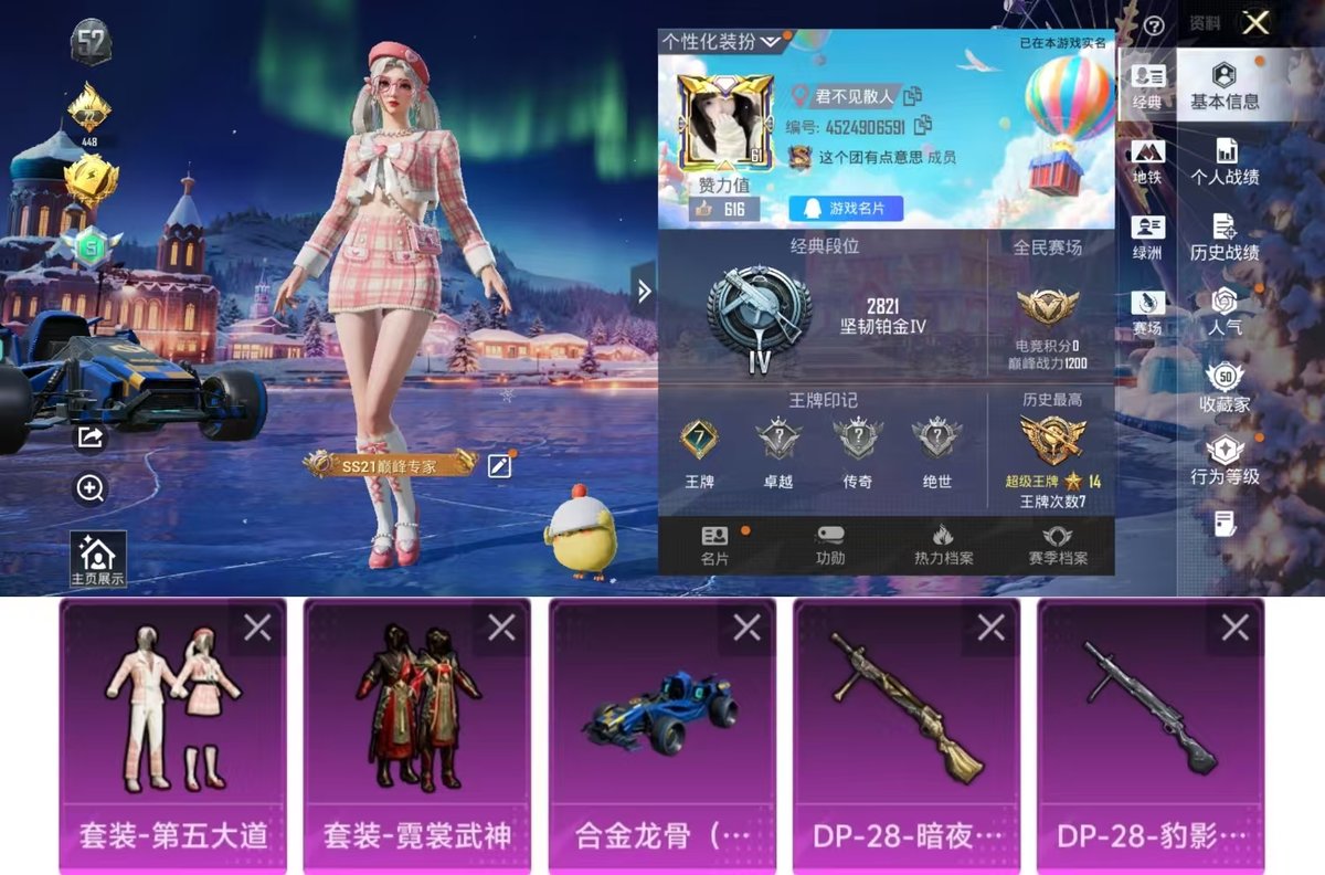 HPCMW416674和平精英账号详情图2