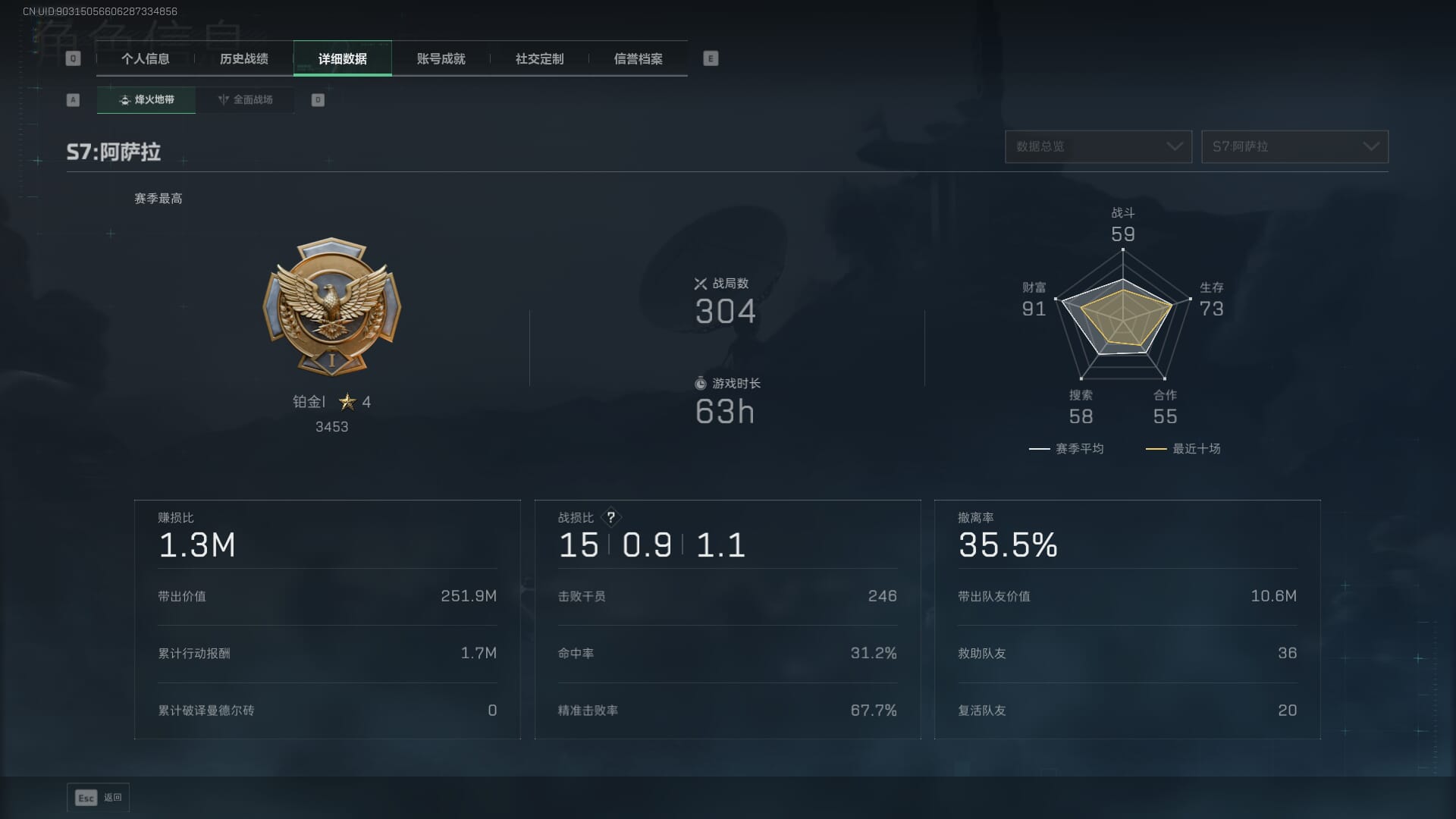 SJZQM46210三角洲行动账号详情图6