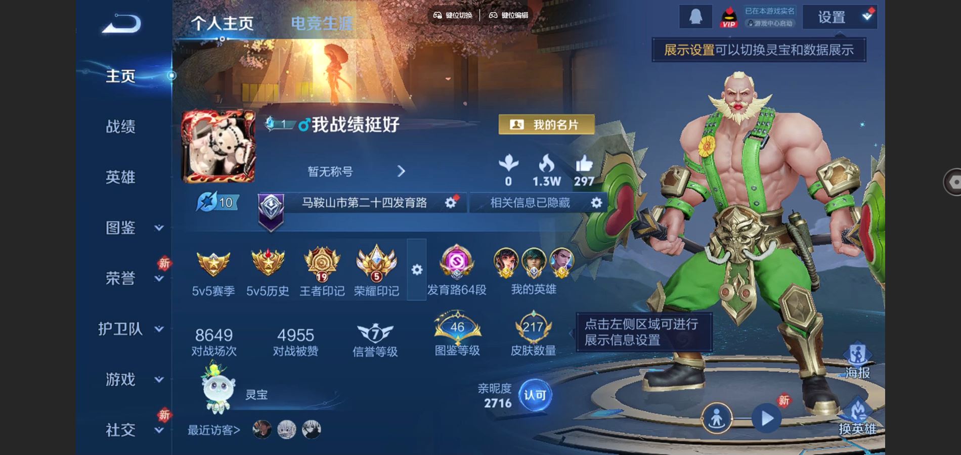 王者荣耀账号苹果QQ射手号 射手战力号 217皮肤1典藏6传说 王者印记19 发育路64段 金标万战孙尚香 小国标国服万