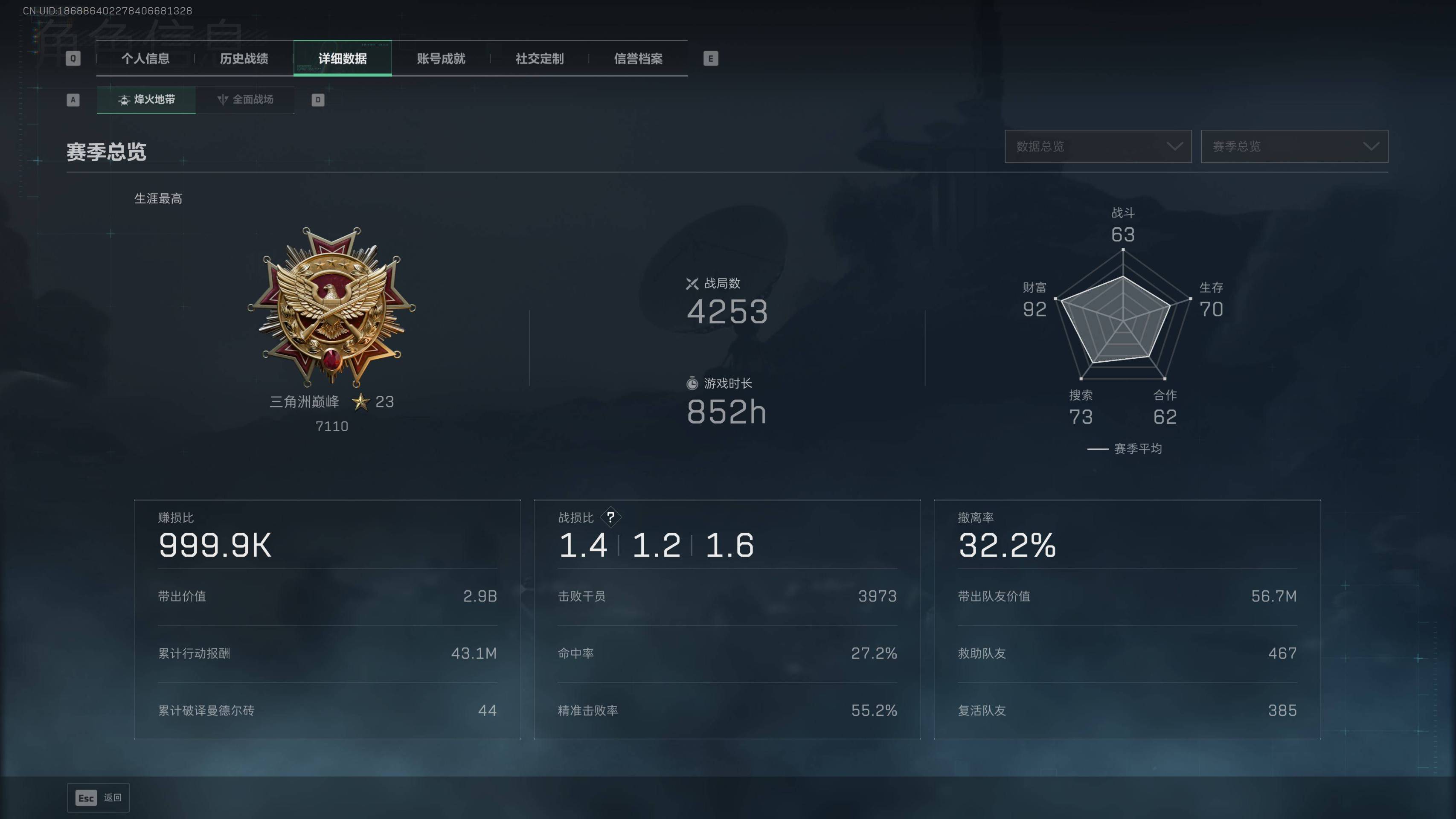 SJZST49893三角洲行动账号详情图3 SJZST49893三角洲行动账号详情图3