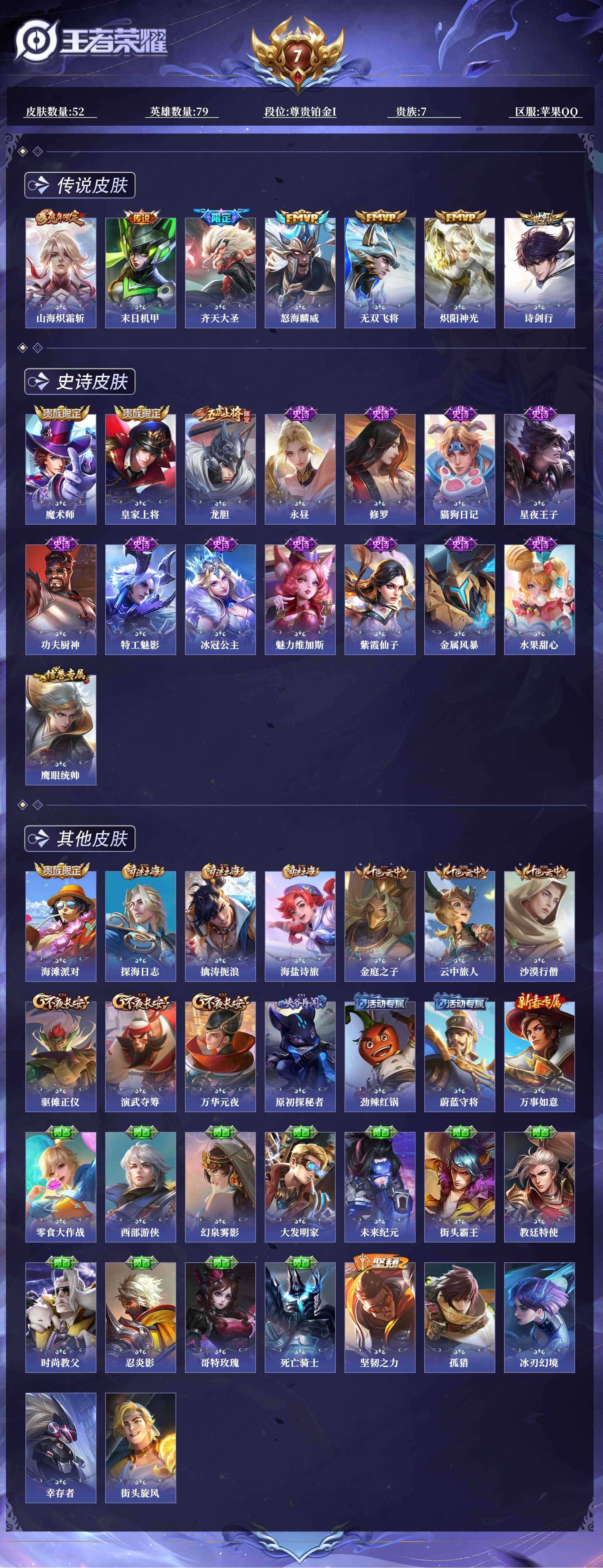 WZQM461122王者荣耀账号详情图11