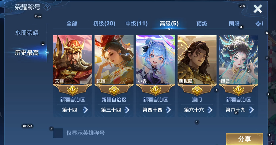 WZCMW460974王者荣耀账号详情图3