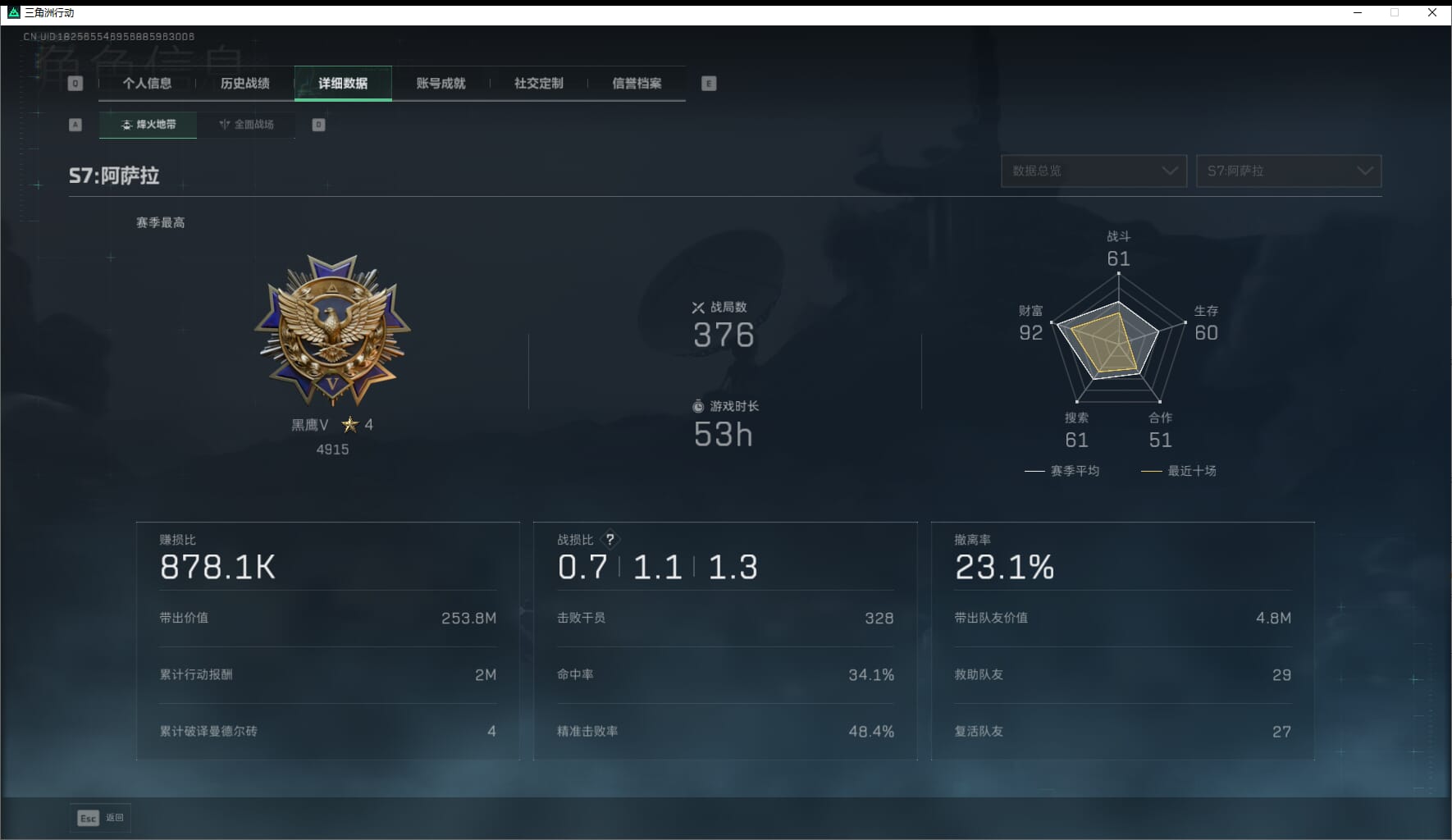 SJZQM411233三角洲行动账号详情图5