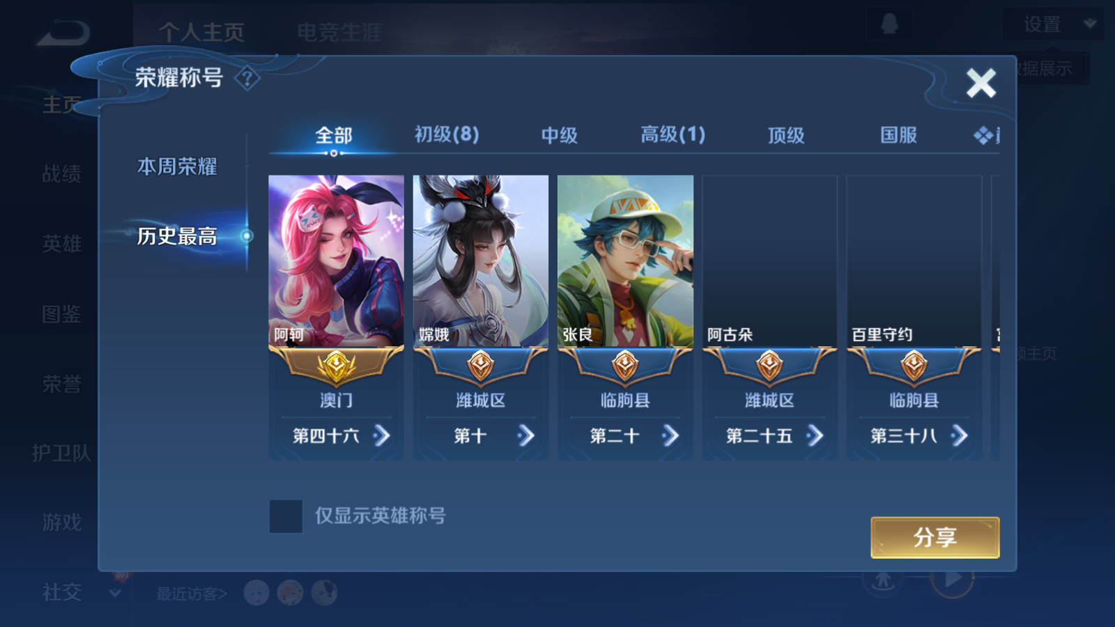 WZCMW4140893王者荣耀账号详情图4