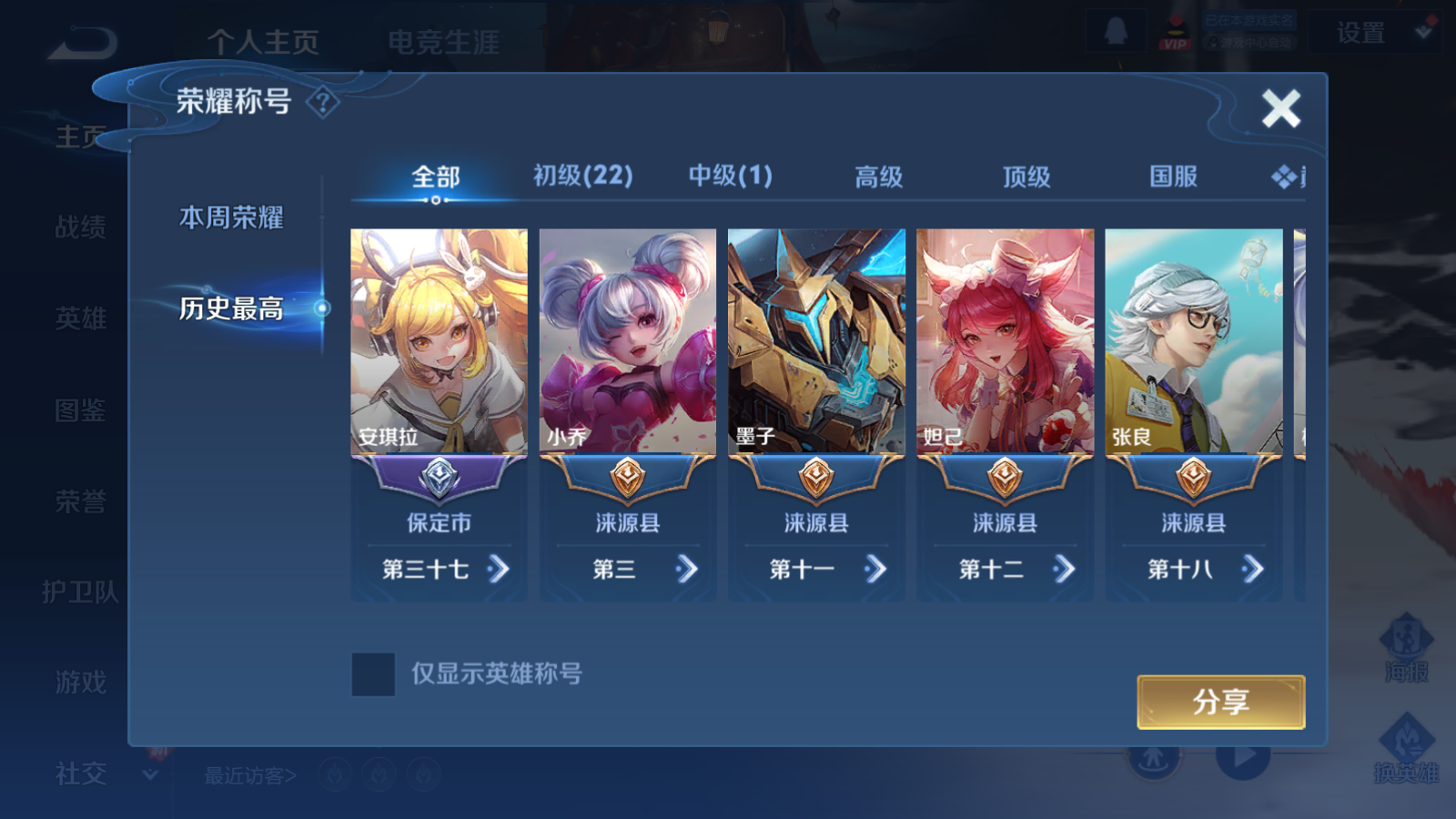 WZCMW4141120王者荣耀账号详情图4