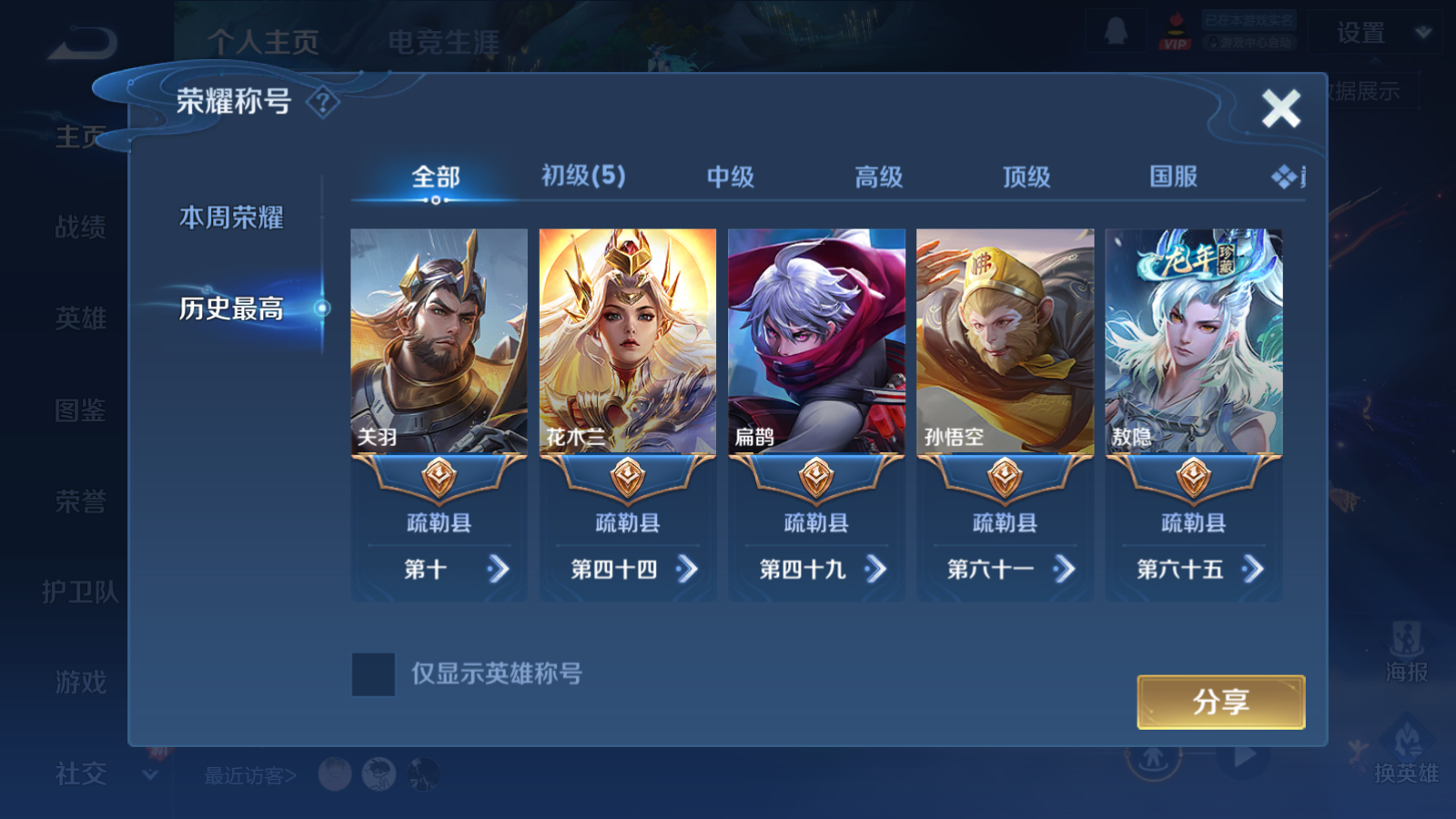 WZCMW4141127王者荣耀账号详情图4