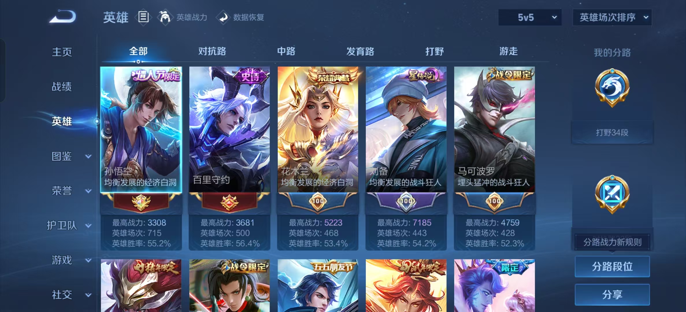 WZLX4222123王者荣耀账号详情图5