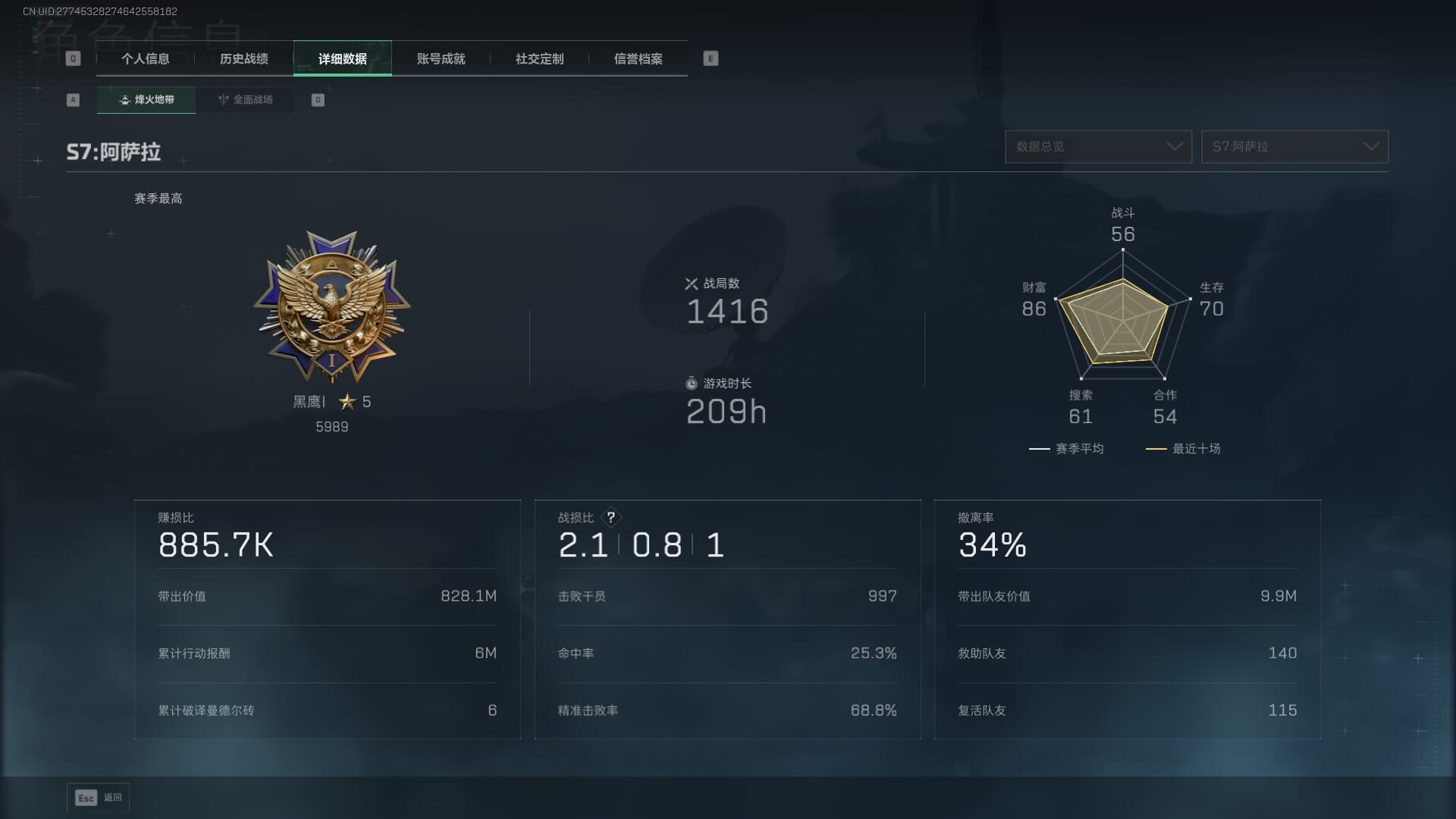 SJZQM421838三角洲行动账号详情图6