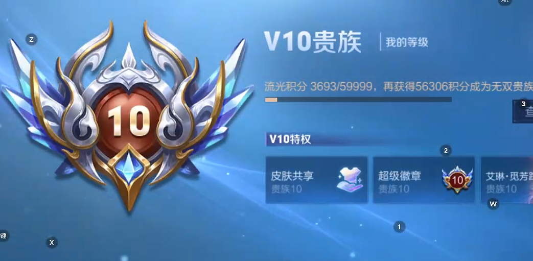 WZQM493590王者荣耀账号详情图3