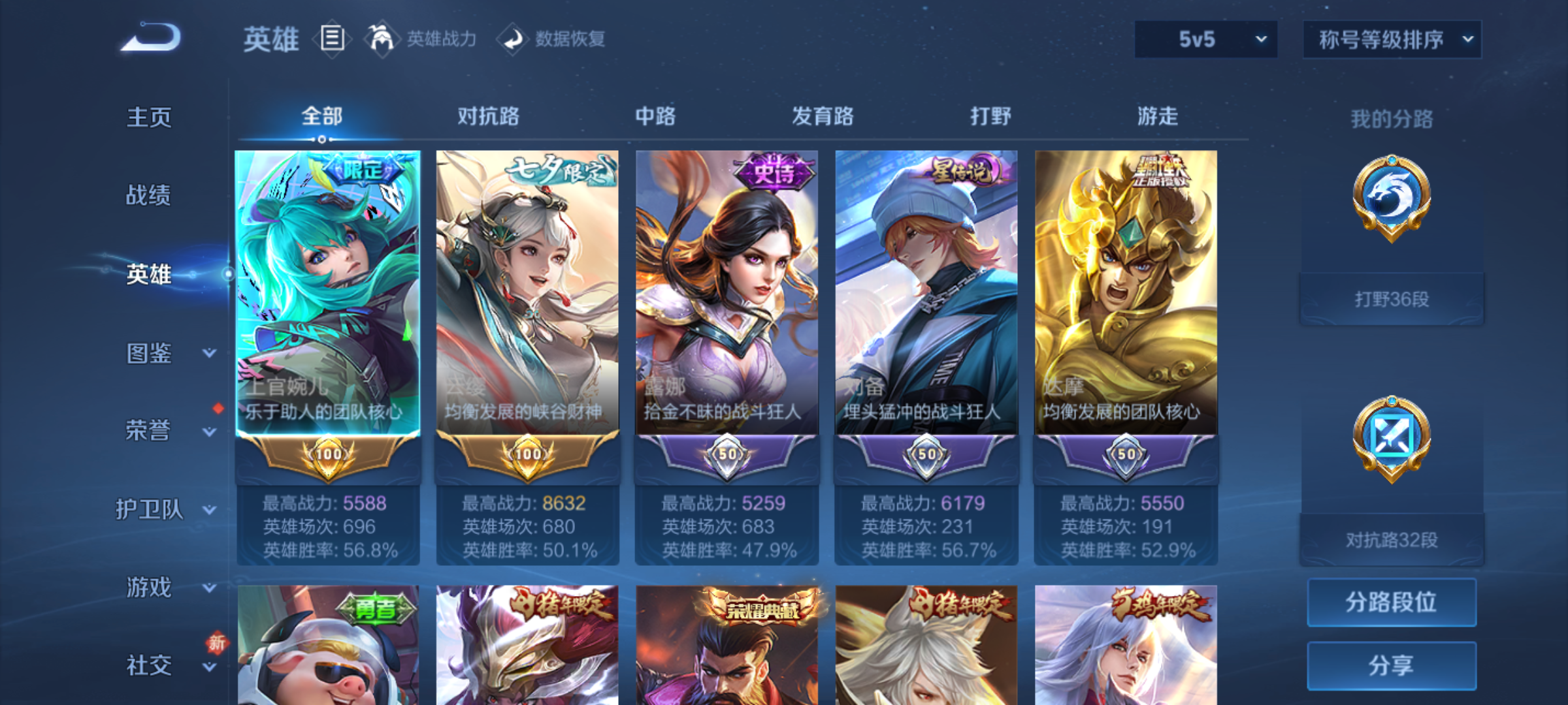 WZCMW4140808王者荣耀账号详情图4