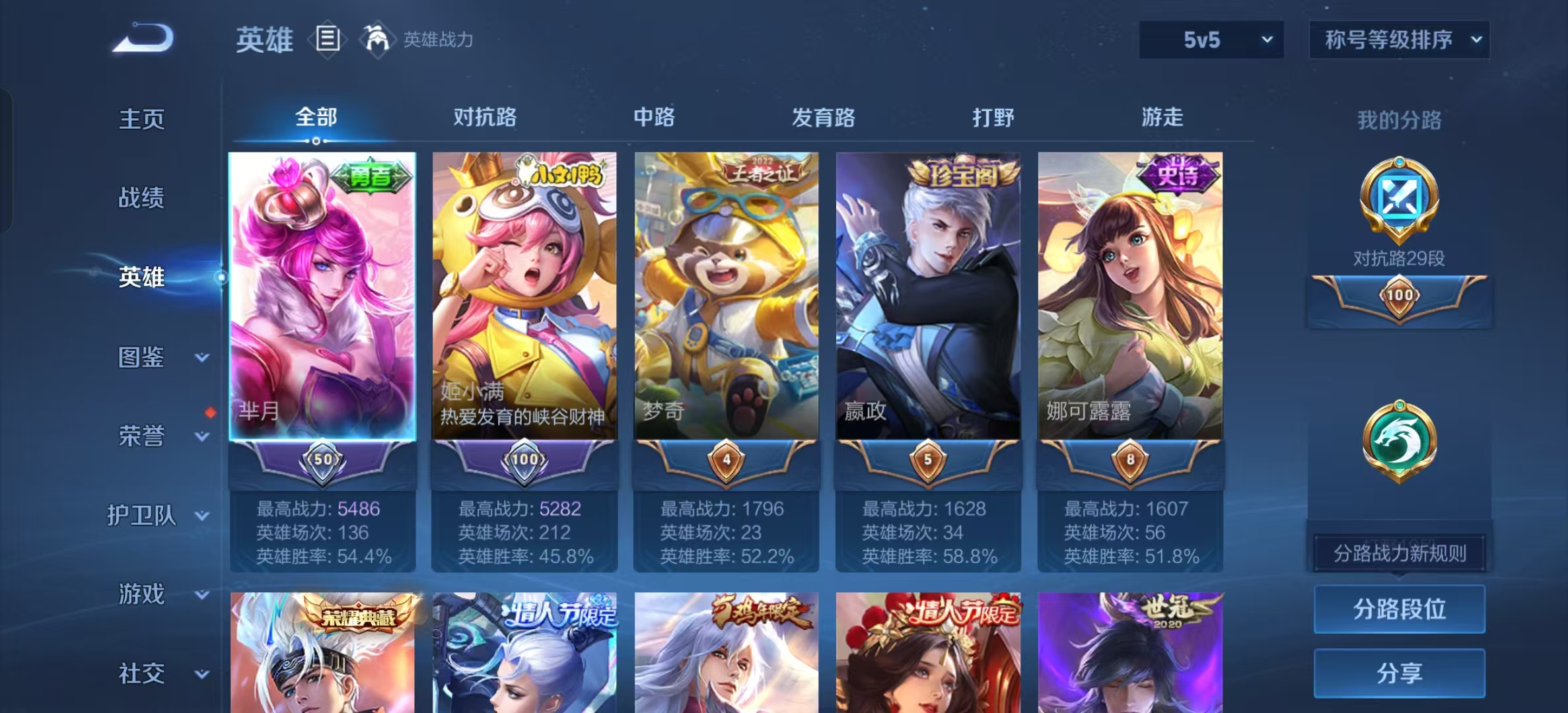 WZLX4222011王者荣耀账号详情图5