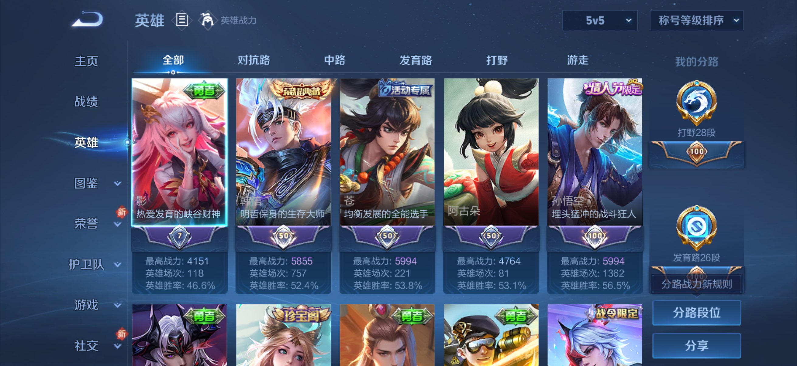 WZQM4151348王者荣耀账号详情图5