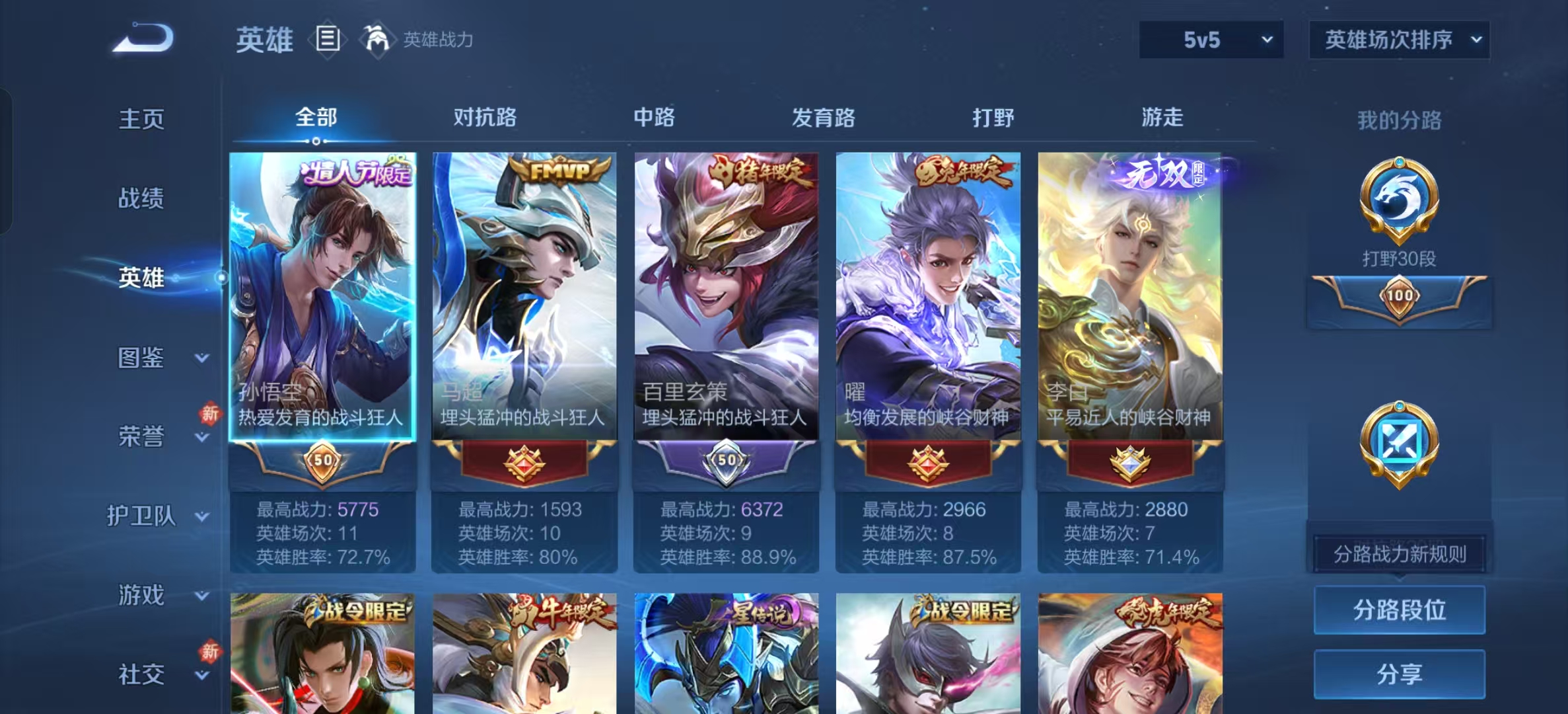 WZLX4223110王者荣耀账号详情图9