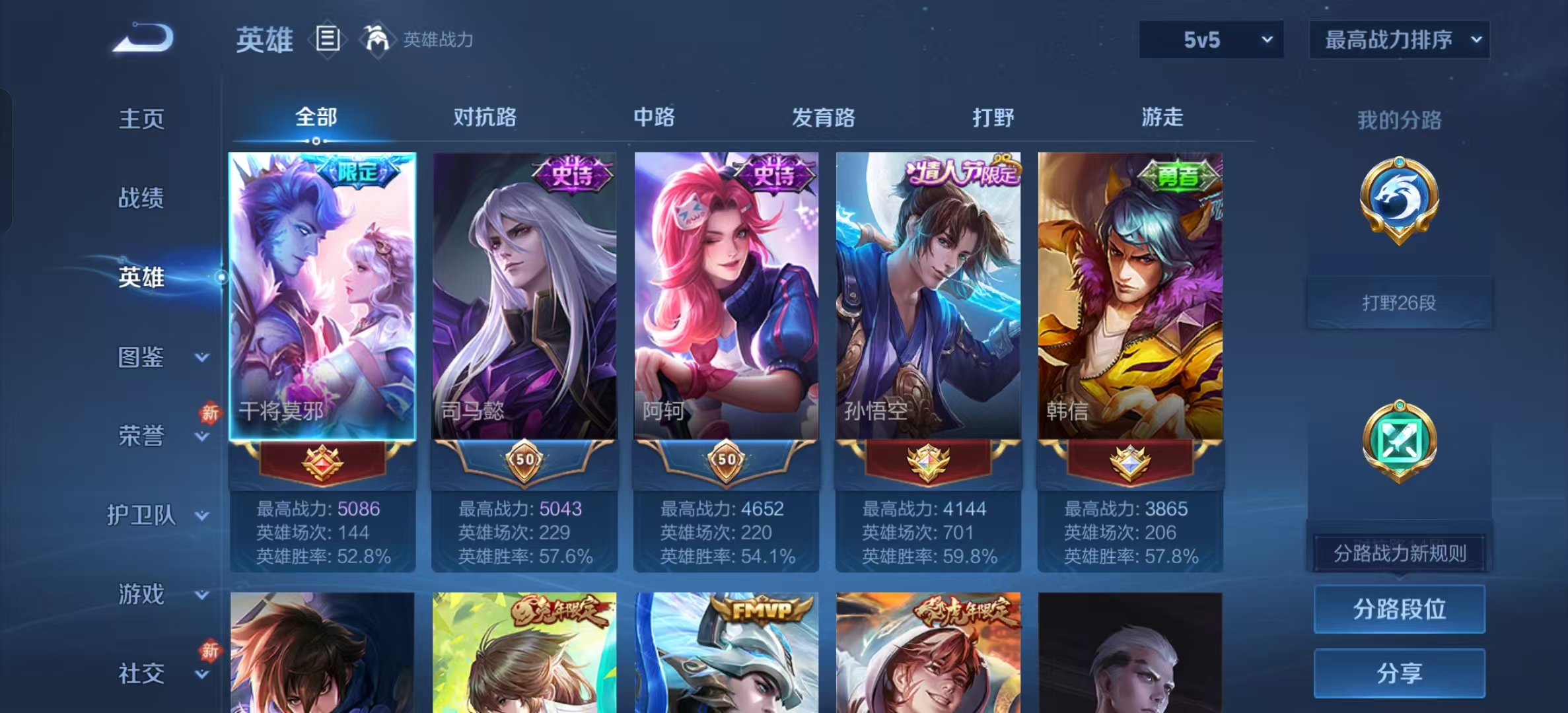 WZLX4223289王者荣耀账号详情图3