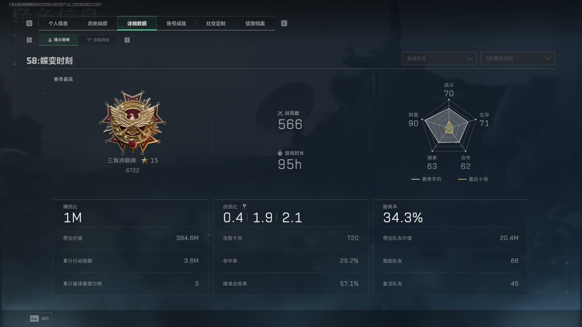 SJZQM457888三角洲行动账号详情图4