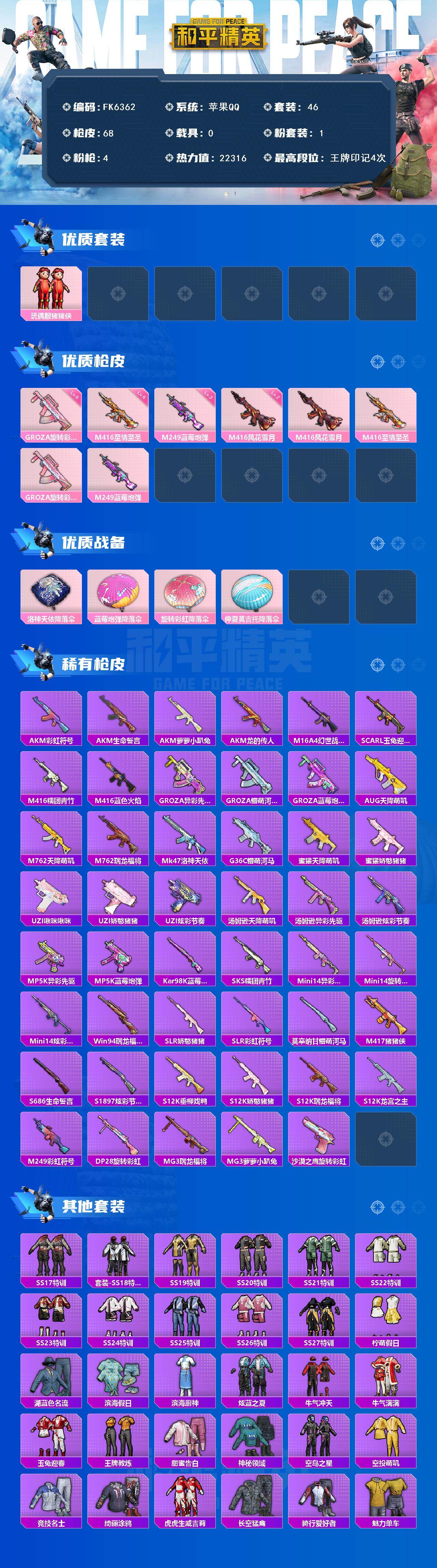 HPCMW4119114和平精英账号详情图2 HPCMW4119114和平精英账号详情图2