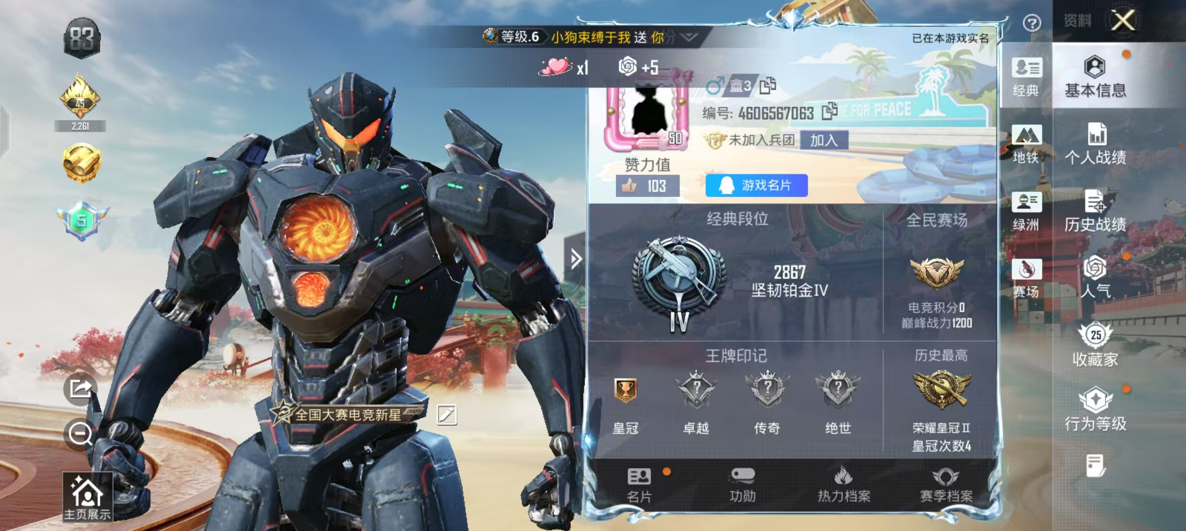 HPCMW4119184和平精英账号详情图5