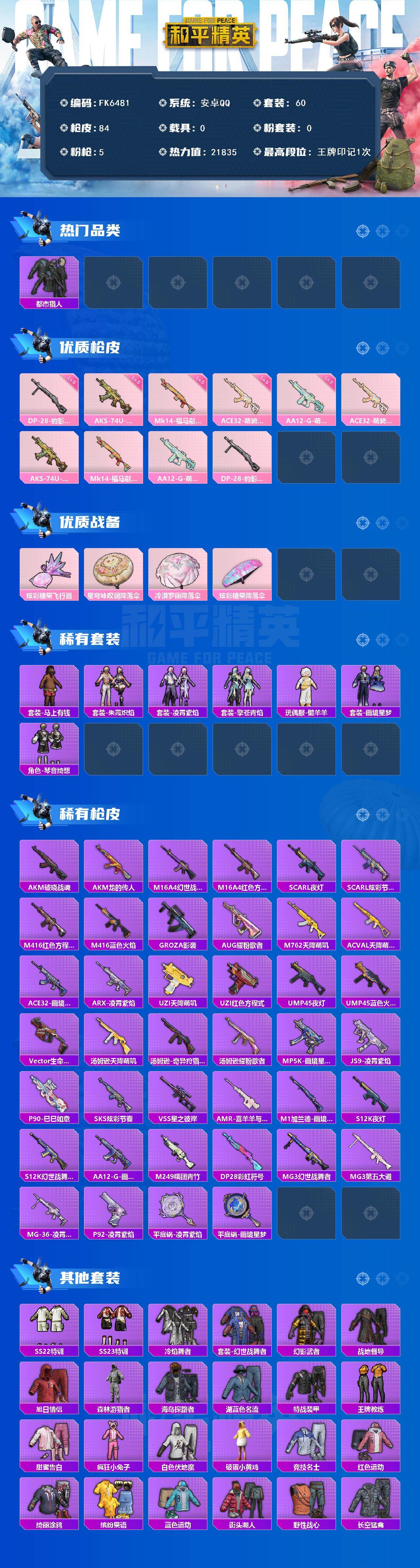 HPCMW4121029和平精英账号详情图3