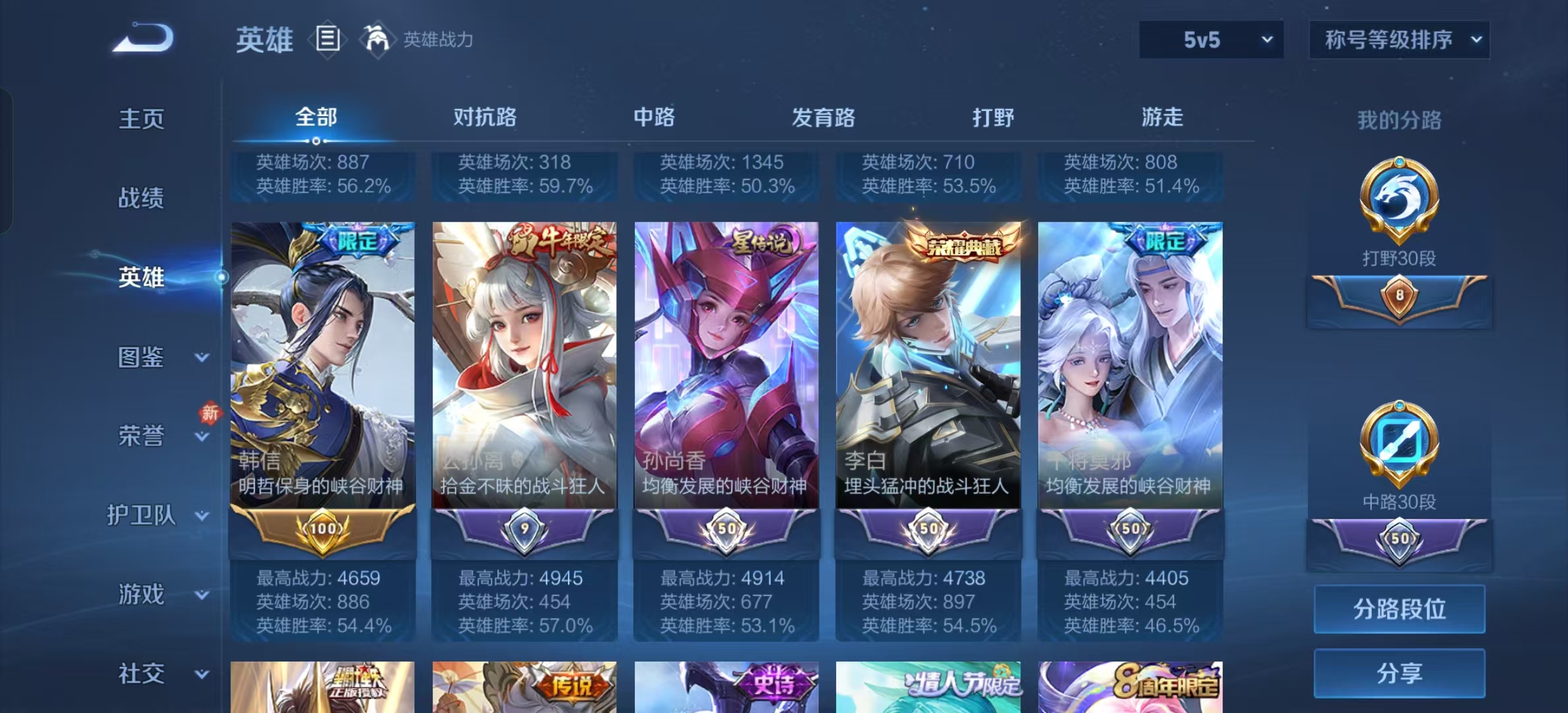 WZLX4224740王者荣耀账号详情图2 WZLX4224740王者荣耀账号详情图2