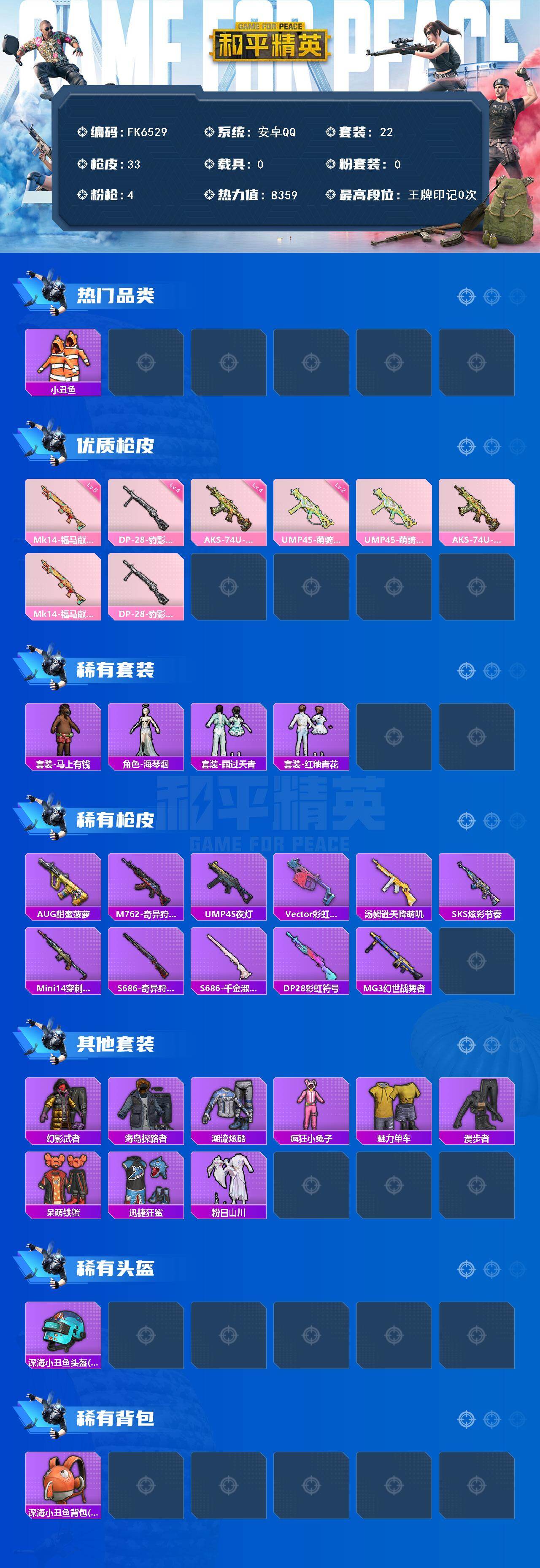 HPCMW4125049和平精英账号详情图2 HPCMW4125049和平精英账号详情图2