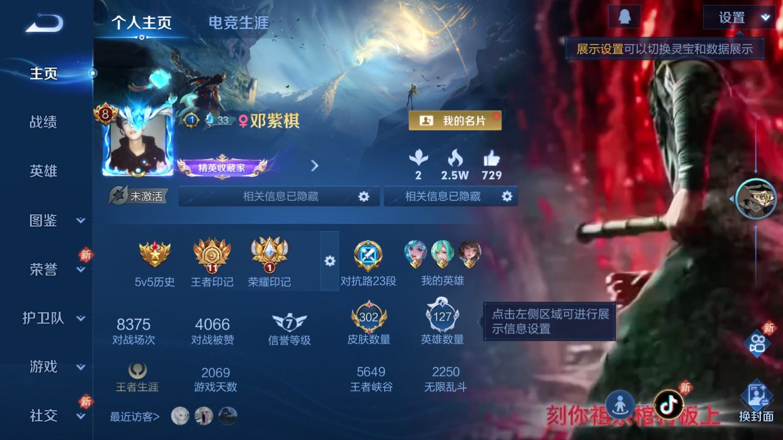 WZQM4216621王者荣耀账号详情图3