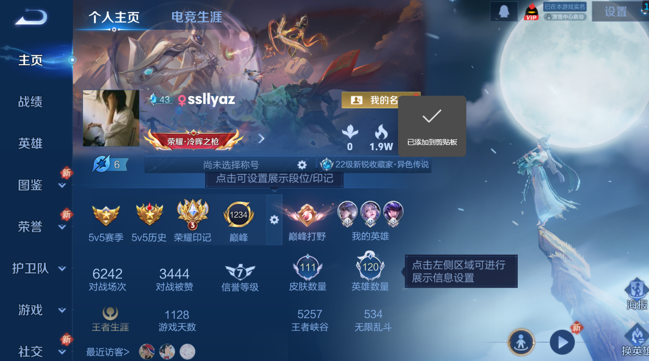 WZQM4231805王者荣耀账号详情图6 WZQM4231805王者荣耀账号详情图6