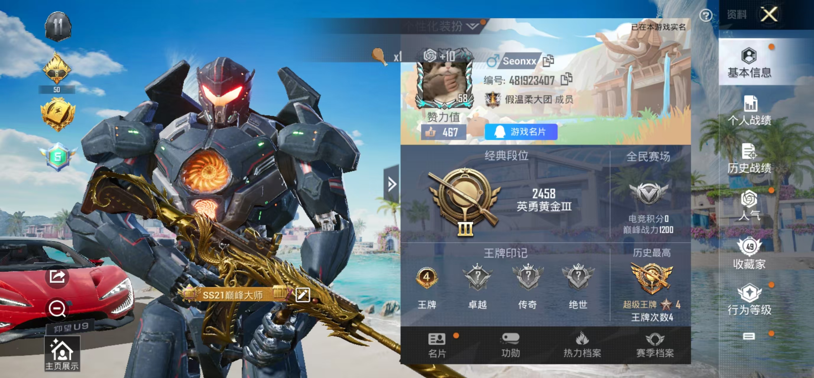 HPQM4130068和平精英账号详情图23