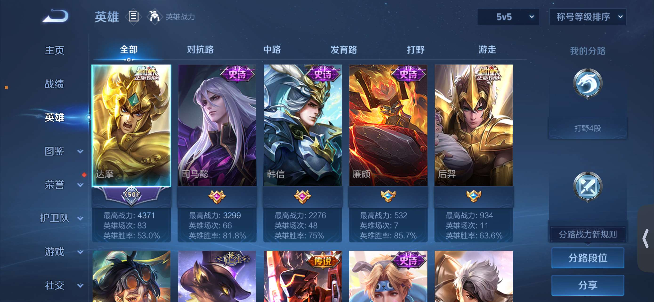 WZCMW4244627王者荣耀账号详情图3 WZCMW4244627王者荣耀账号详情图3