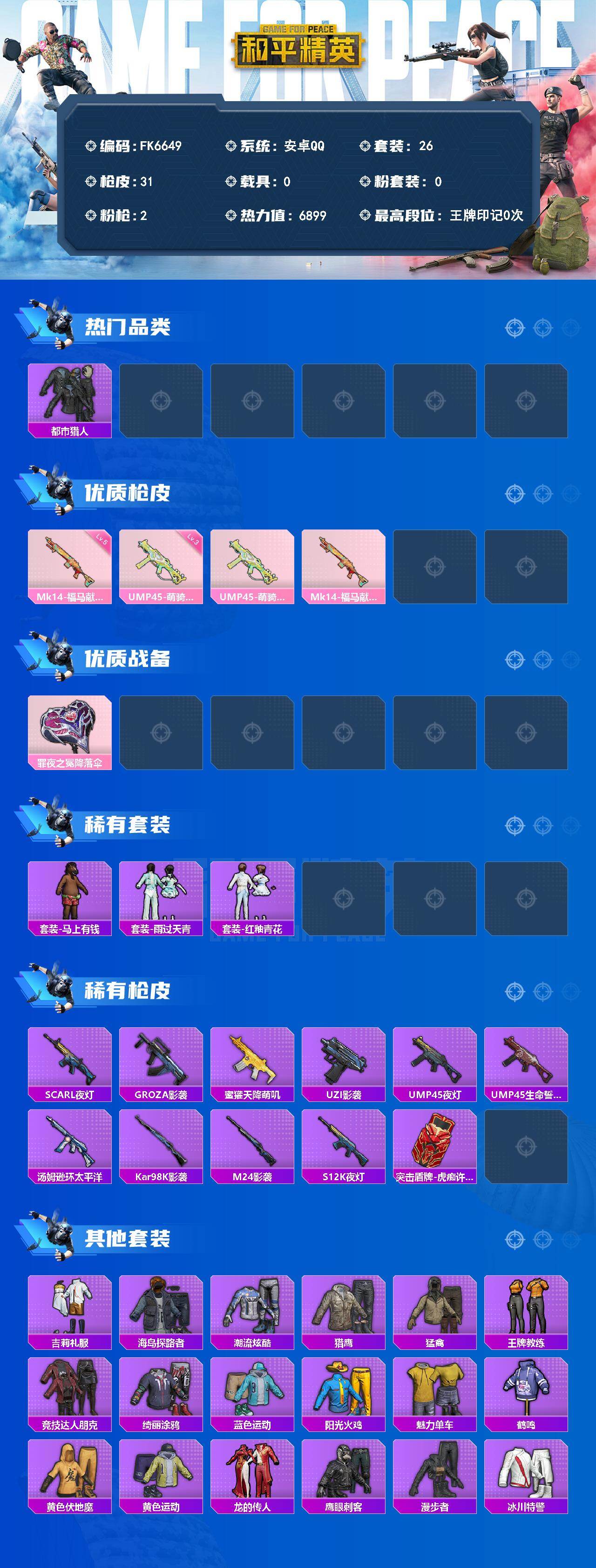 HPCMW4150559和平精英账号详情图2