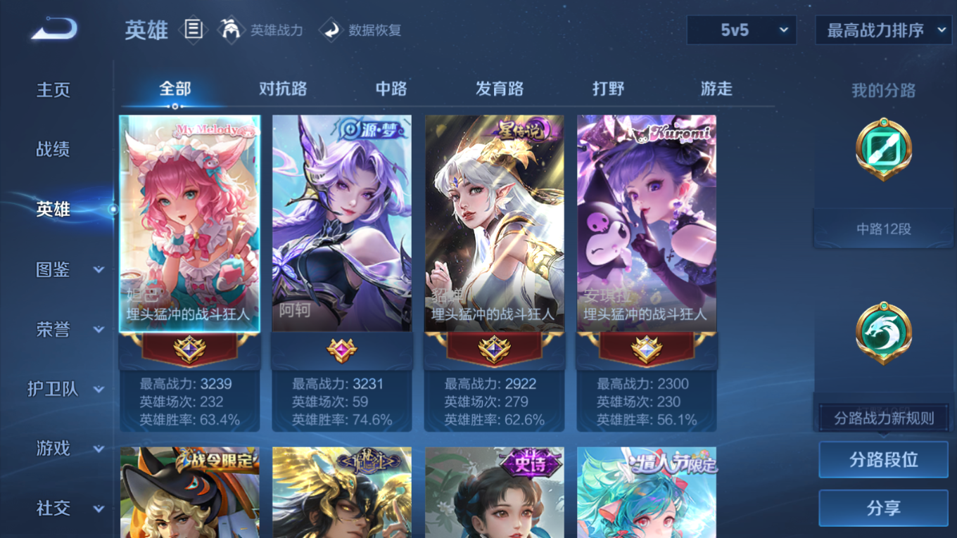 WZQM4251634王者荣耀账号详情图5