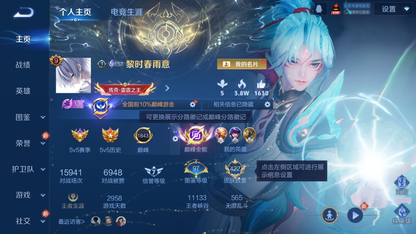 WZQM4252160王者荣耀账号详情图4