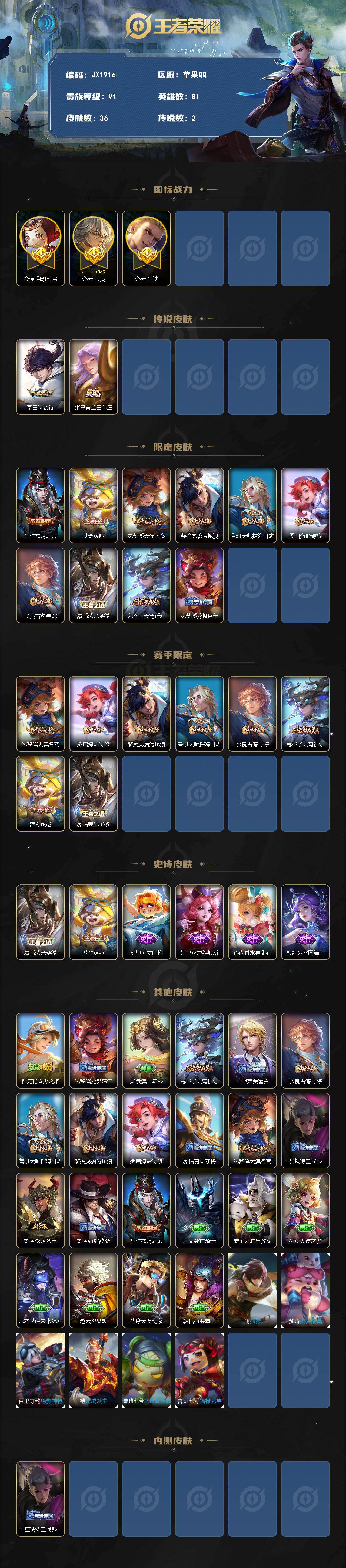 WZCMW4271581王者荣耀账号详情图2