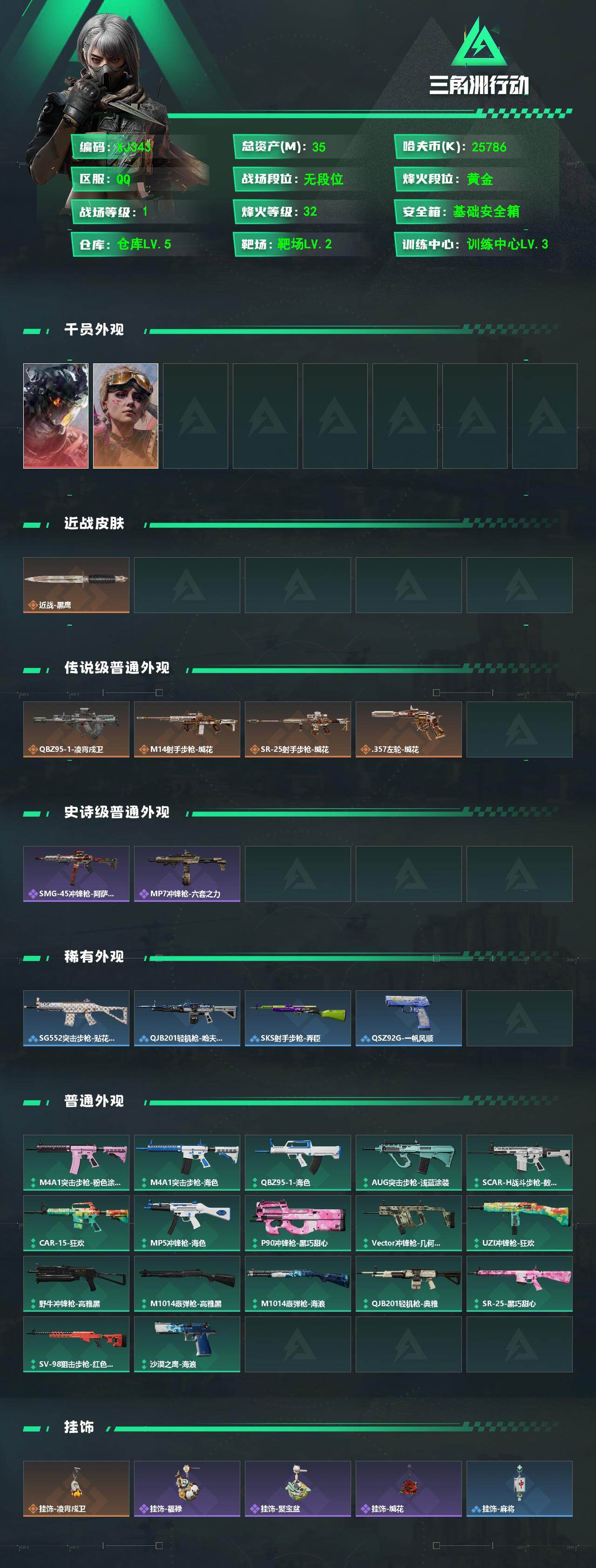 SJZCMW486092三角洲行动账号详情图3