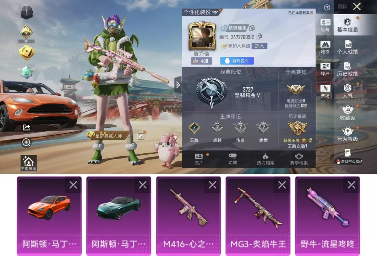 HPCMW4156026和平精英账号详情图8