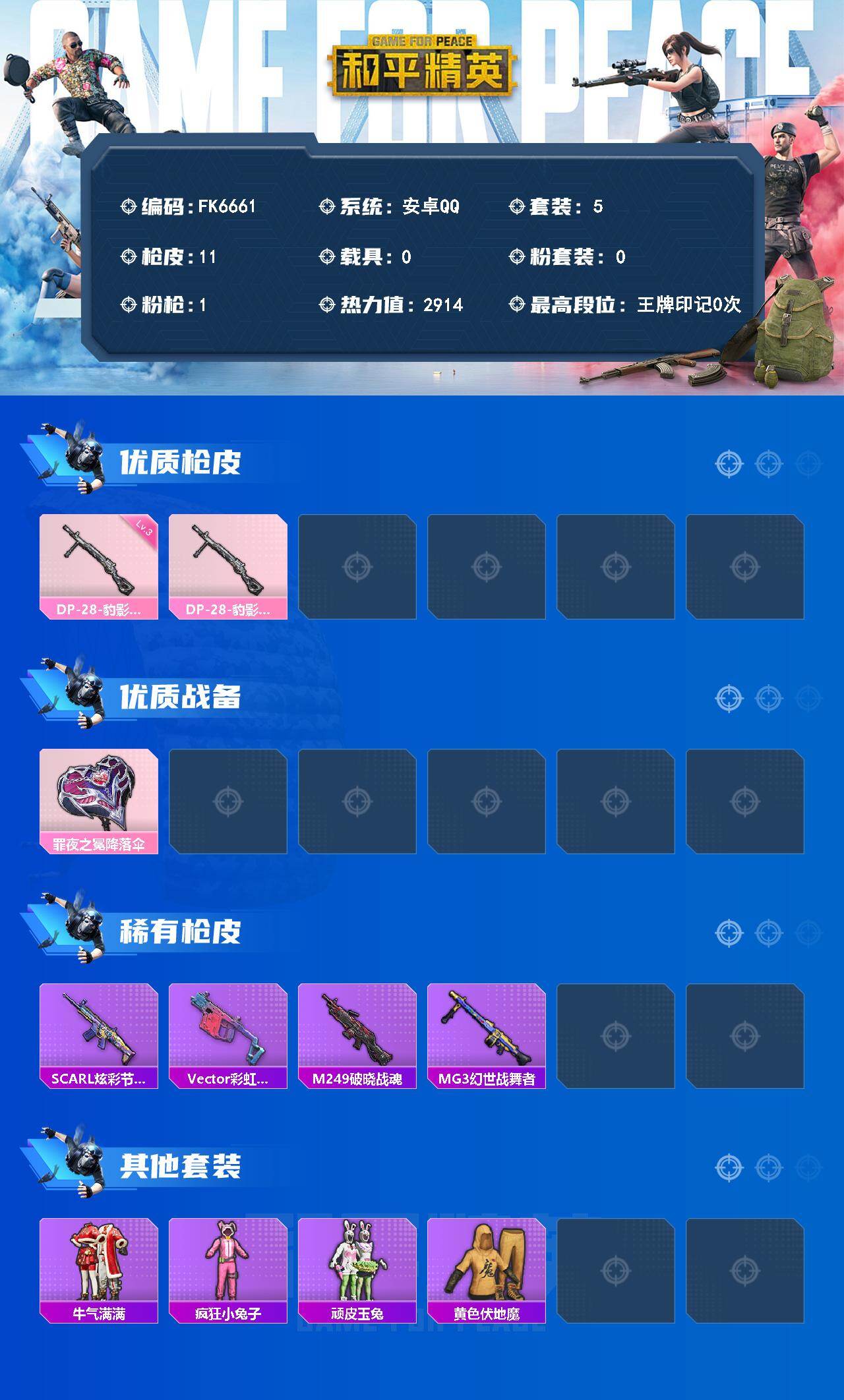 HPCMW4156454和平精英账号详情图2