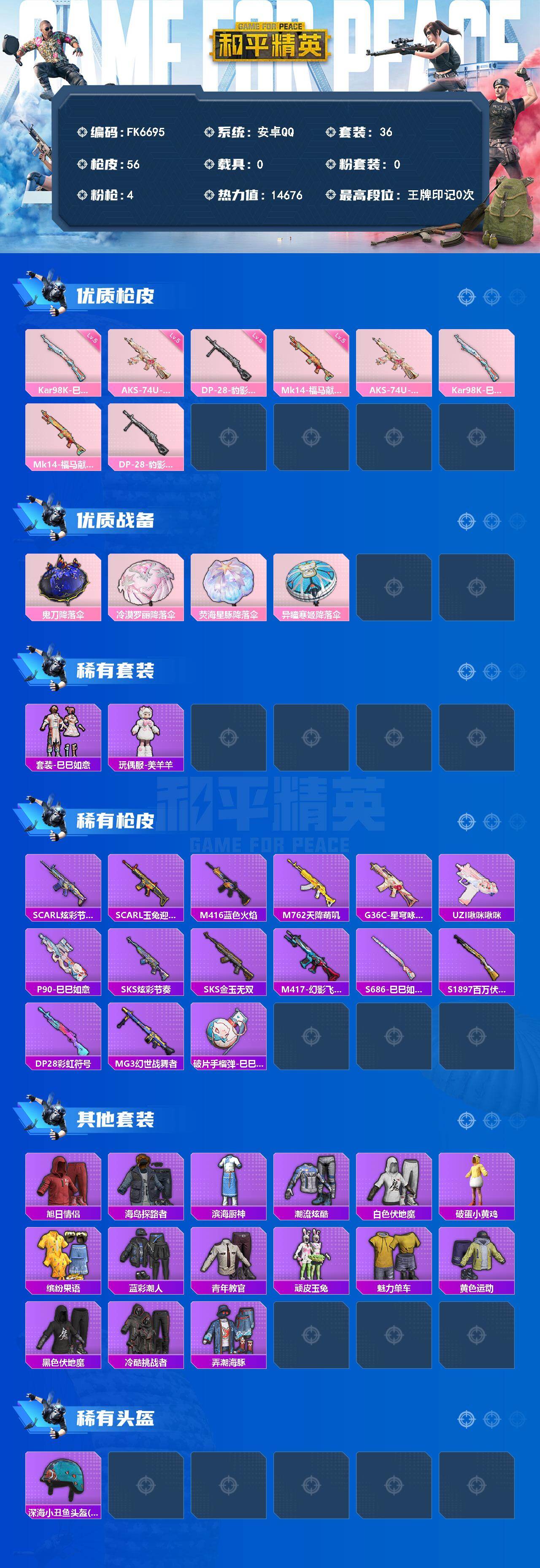 HPCMW4162895和平精英账号详情图2 HPCMW4162895和平精英账号详情图2