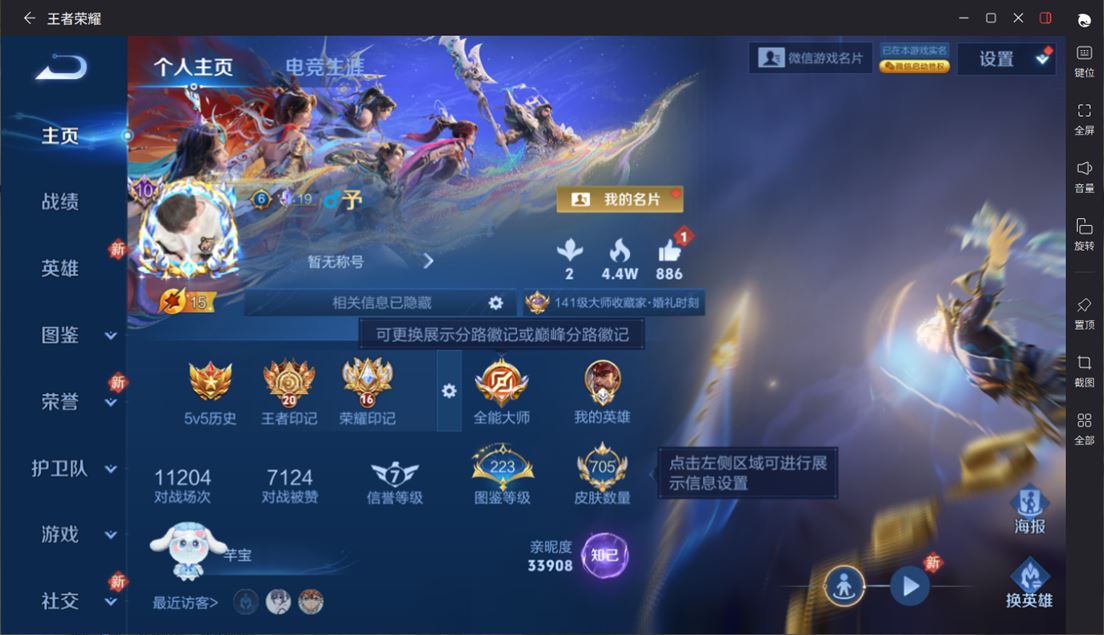 WZQM4265127王者荣耀账号详情图5