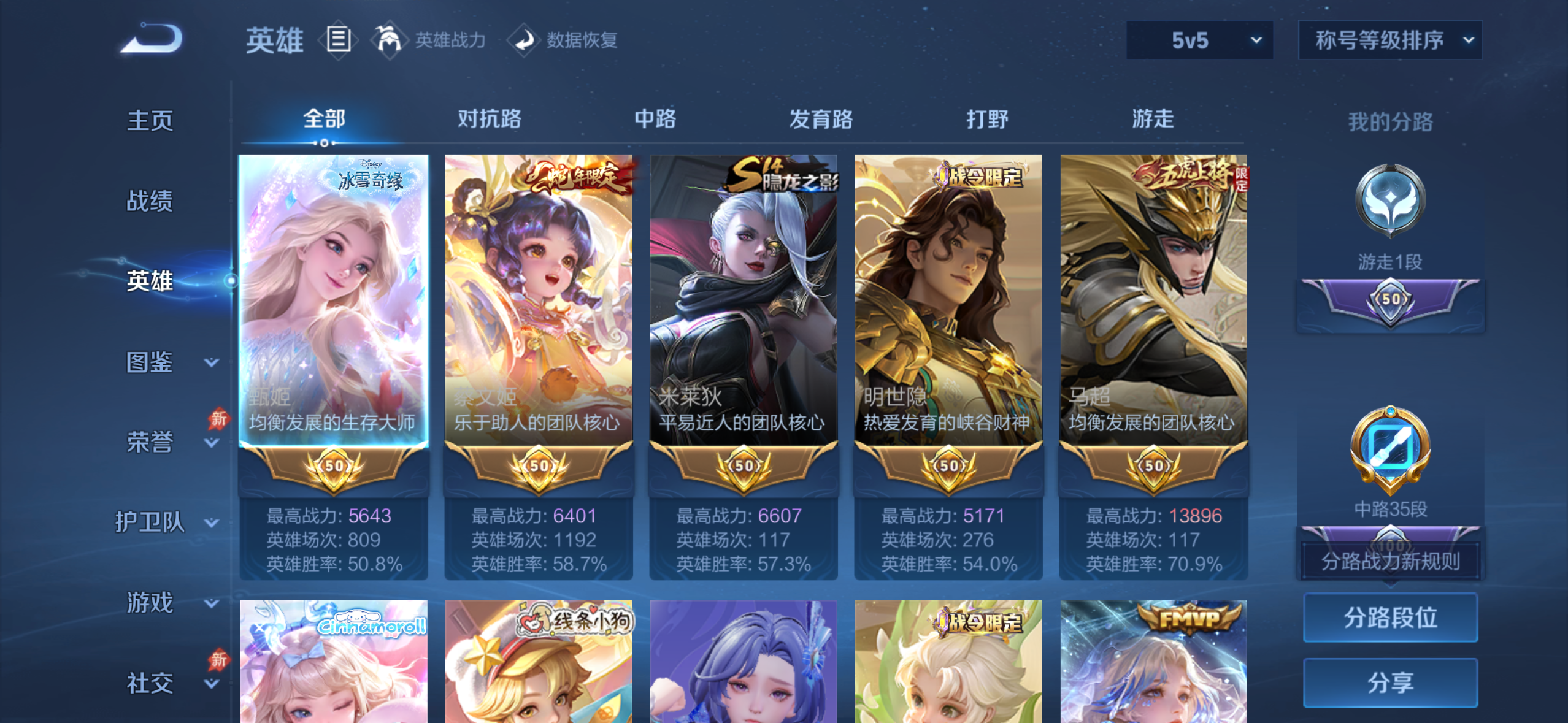 WZQM4274563王者荣耀账号详情图5 WZQM4274563王者荣耀账号详情图5