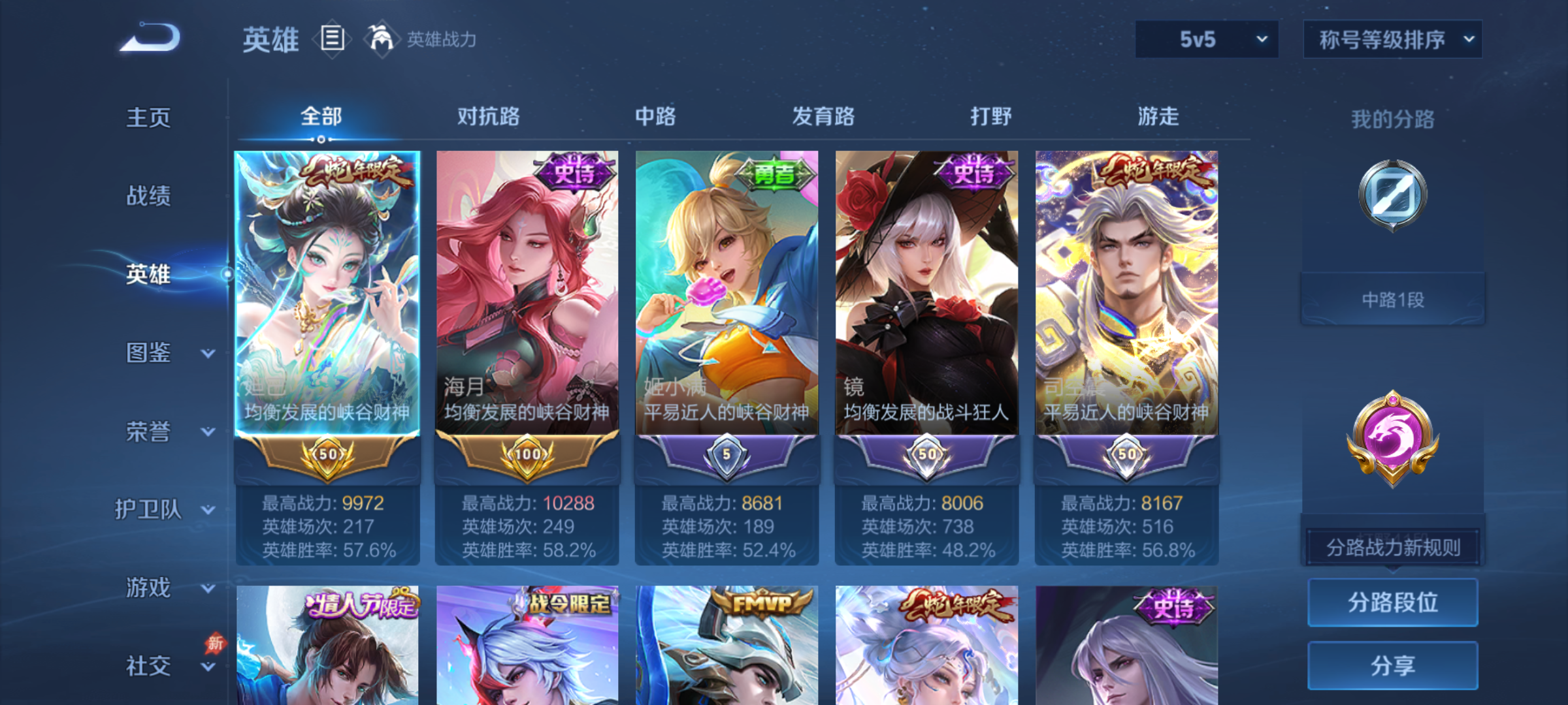 WZQM4275535王者荣耀账号详情图5