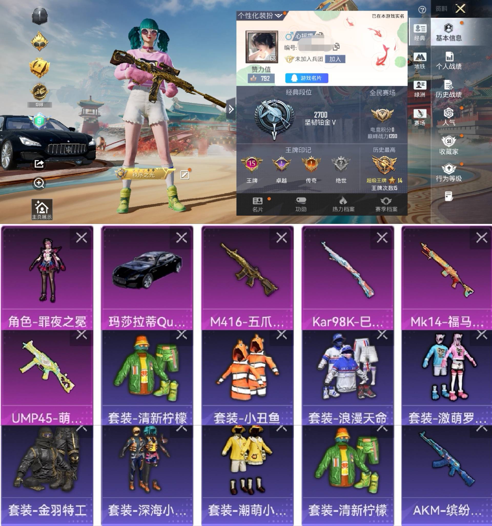 HPCMW4172743和平精英账号详情图2