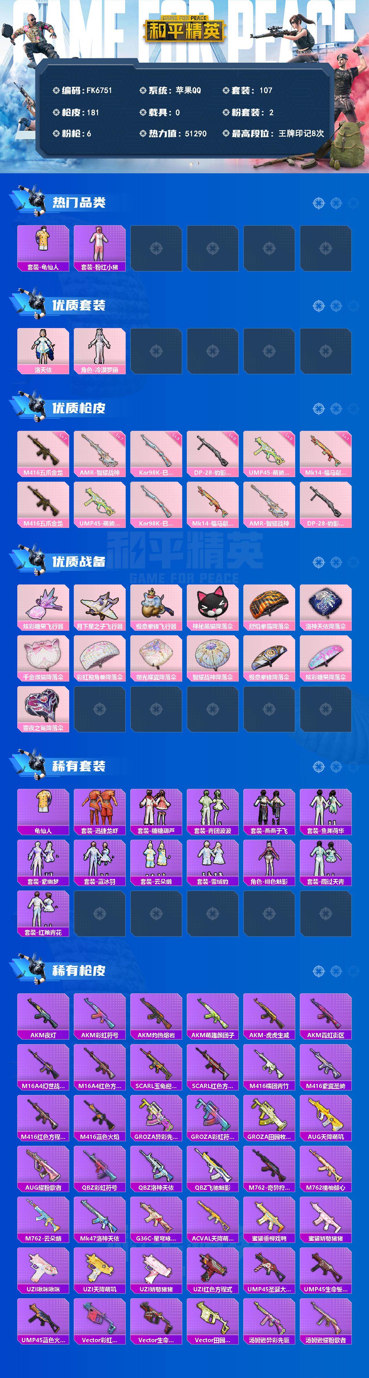 HPCMW4173519和平精英账号详情图3 HPCMW4173519和平精英账号详情图3