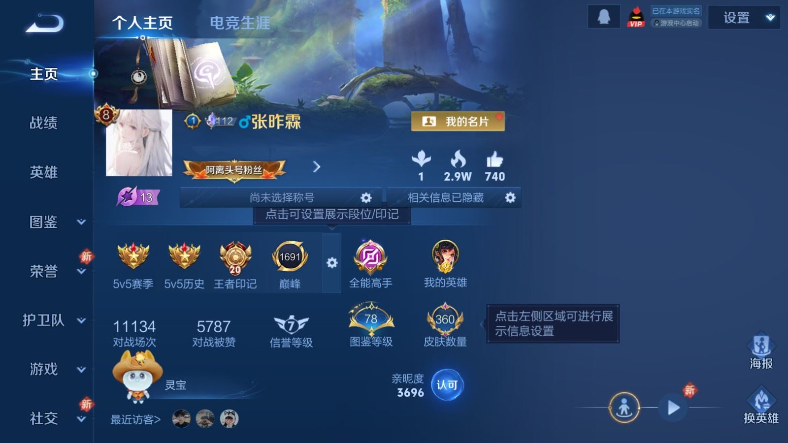 WZQM4285931王者荣耀账号详情图4 WZQM4285931王者荣耀账号详情图4