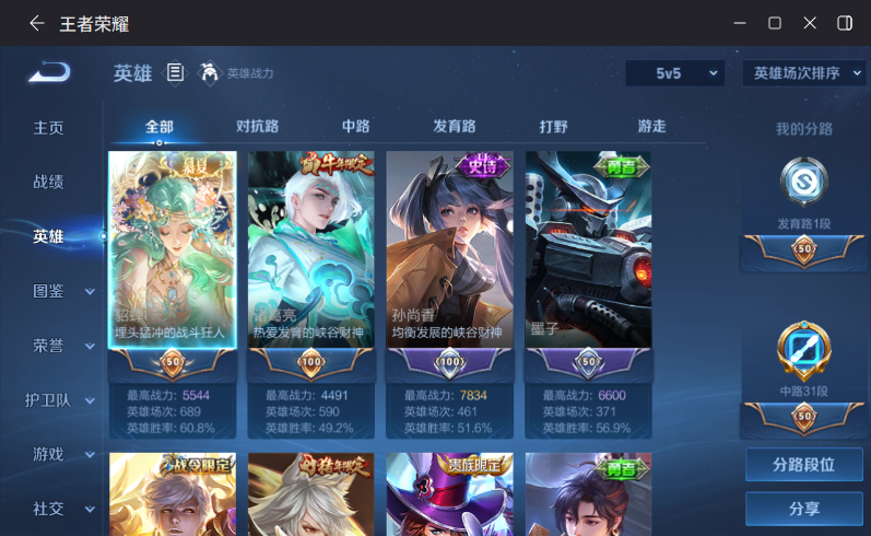 WZQM4287560王者荣耀账号详情图5