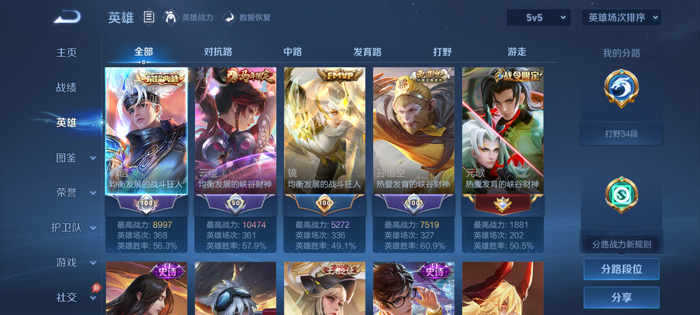 WZQM4290711王者荣耀账号详情图5