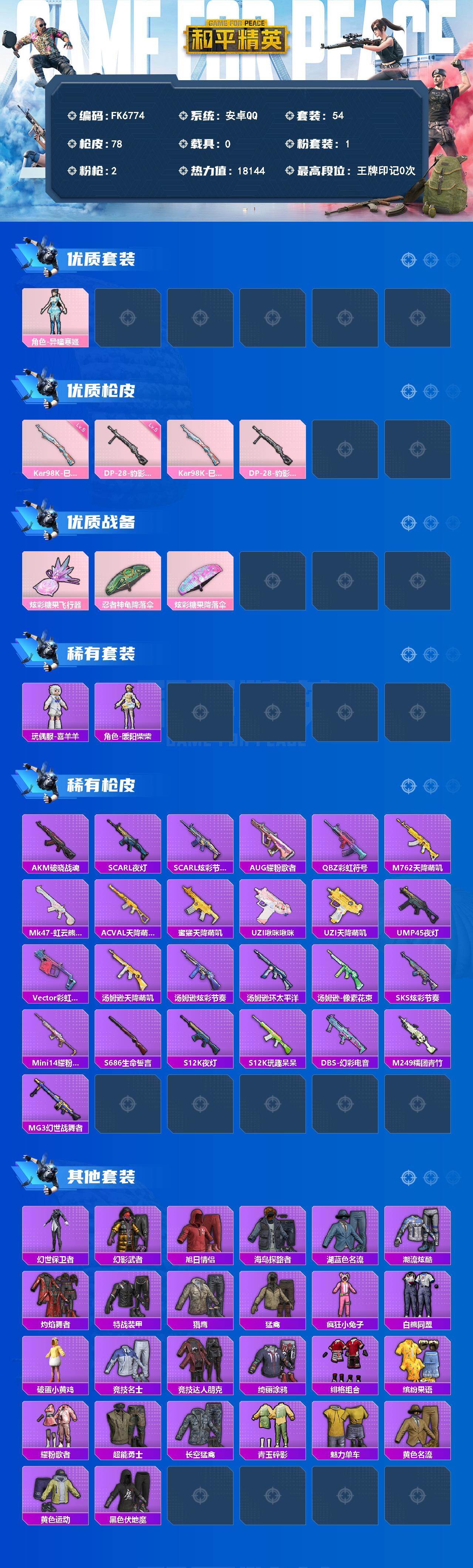 HPCMW4181471和平精英账号详情图2