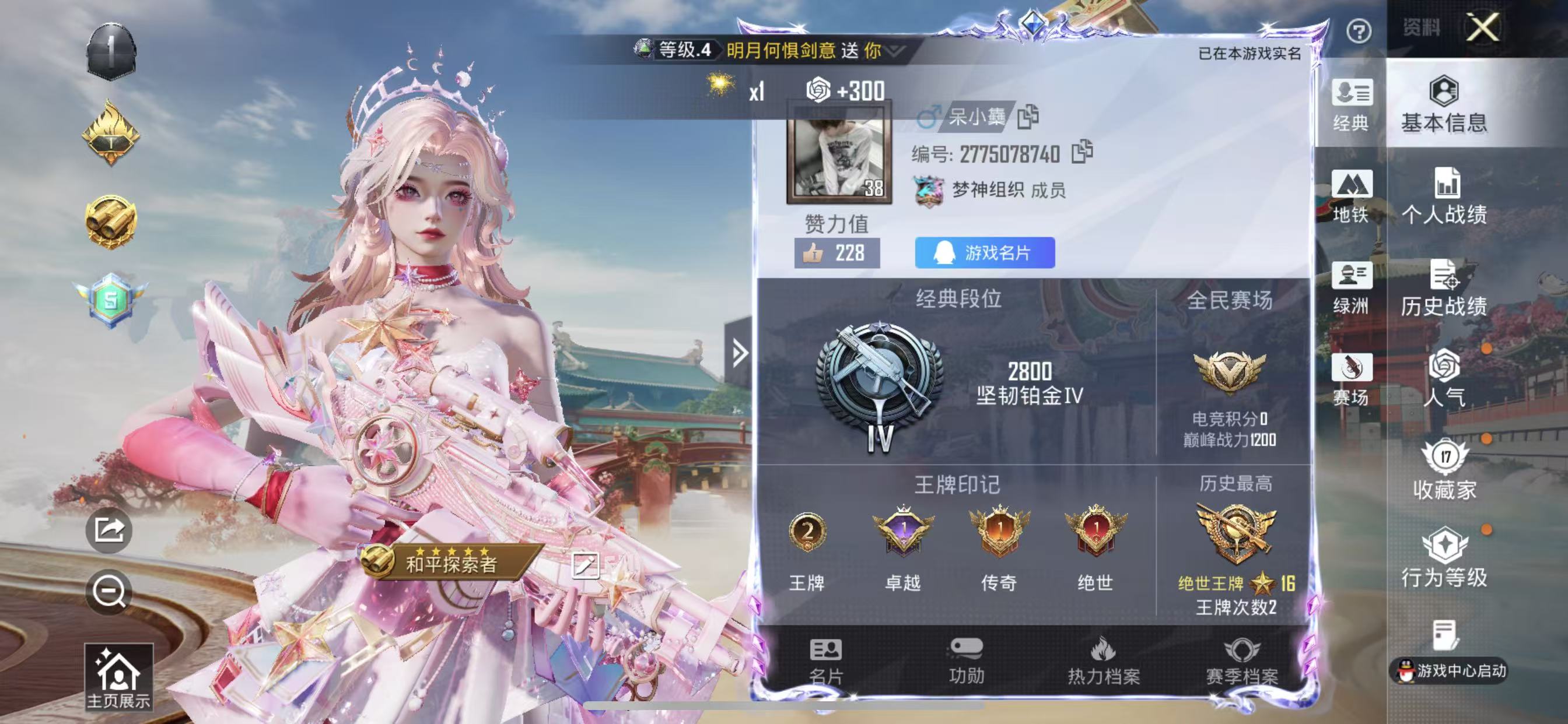 HPCMW4182903和平精英账号详情图3