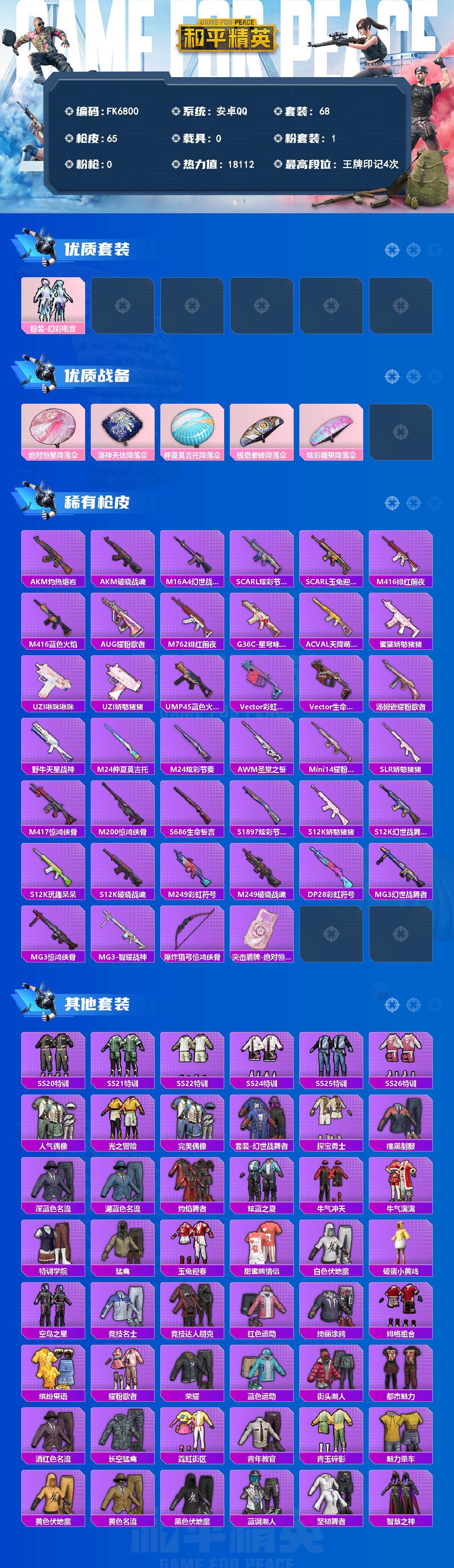 HPCMW4183984和平精英账号详情图2