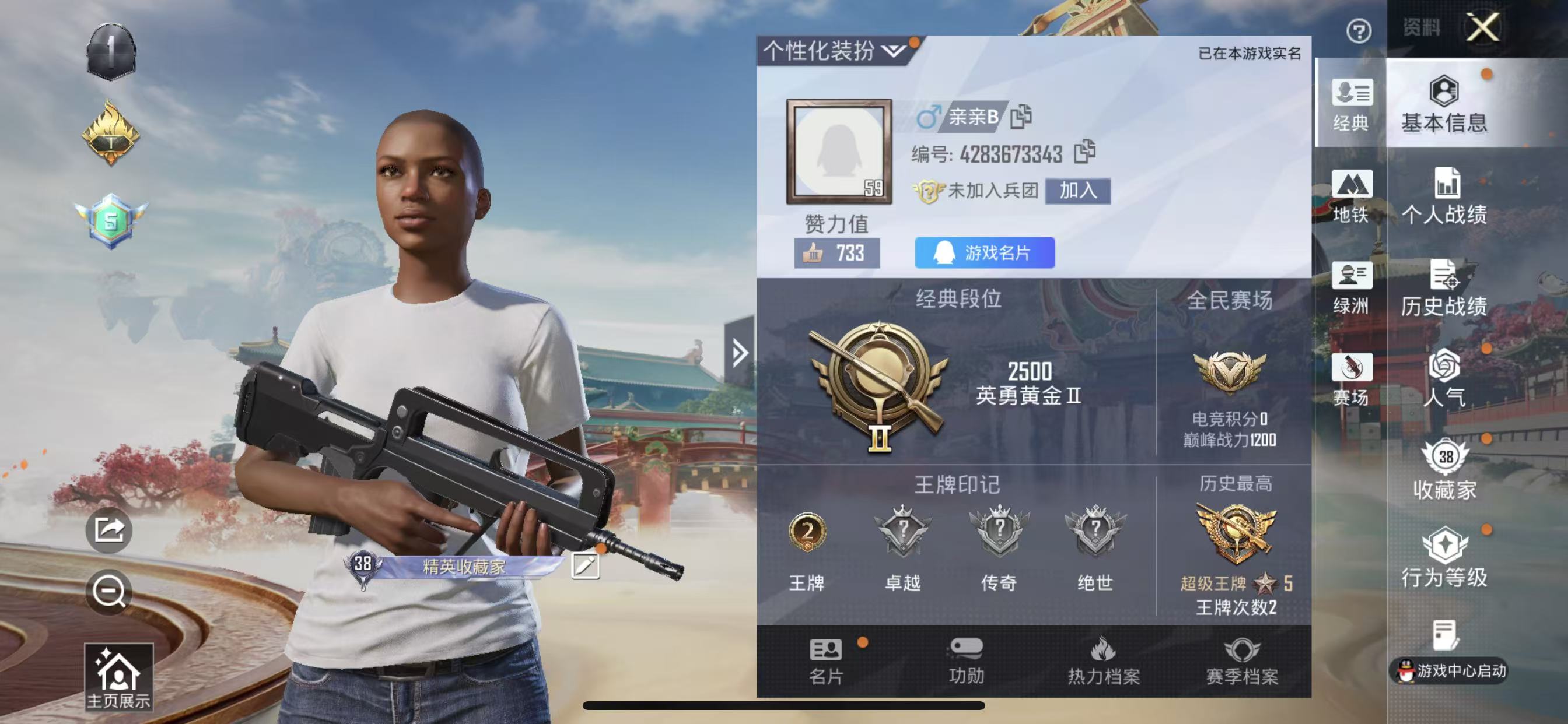 HPCMW4185310和平精英账号详情图3