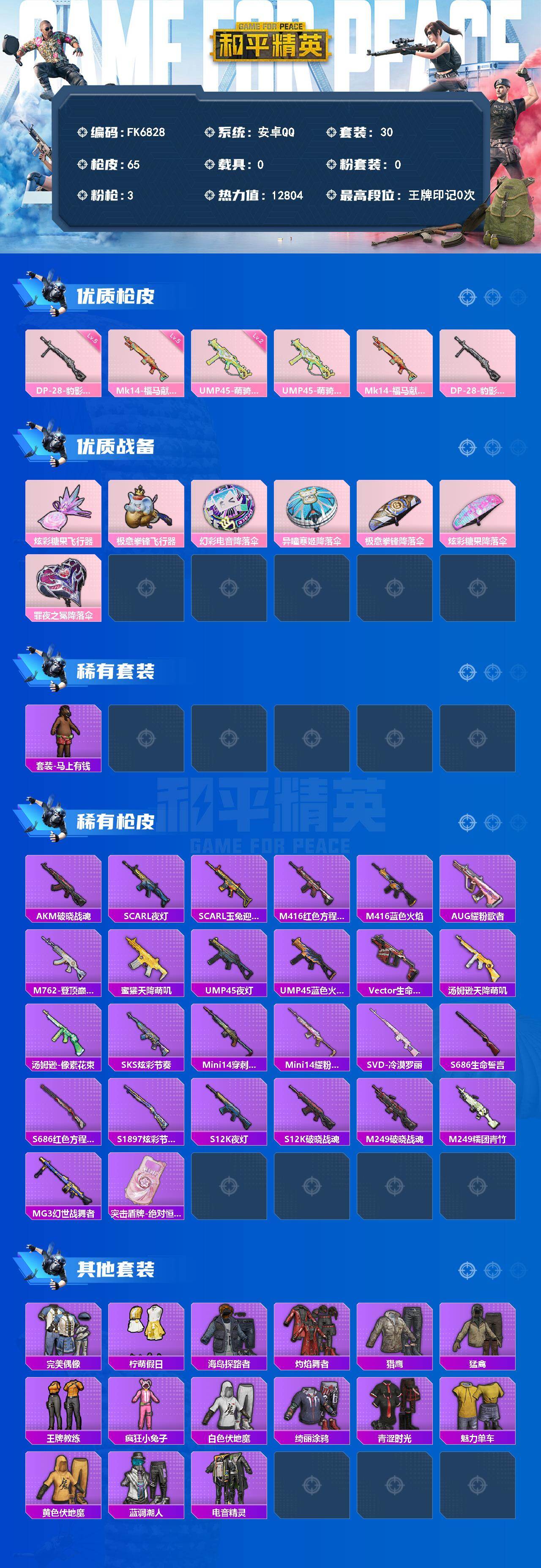 HPCMW4185350和平精英账号详情图2