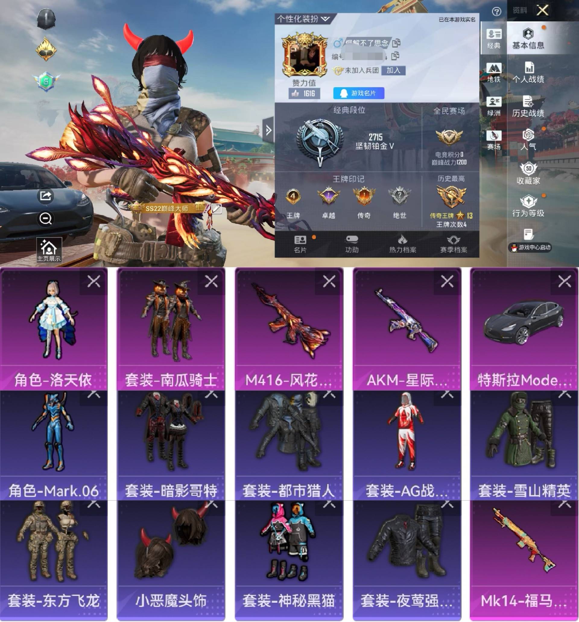 HPCMW4185397和平精英账号详情图2